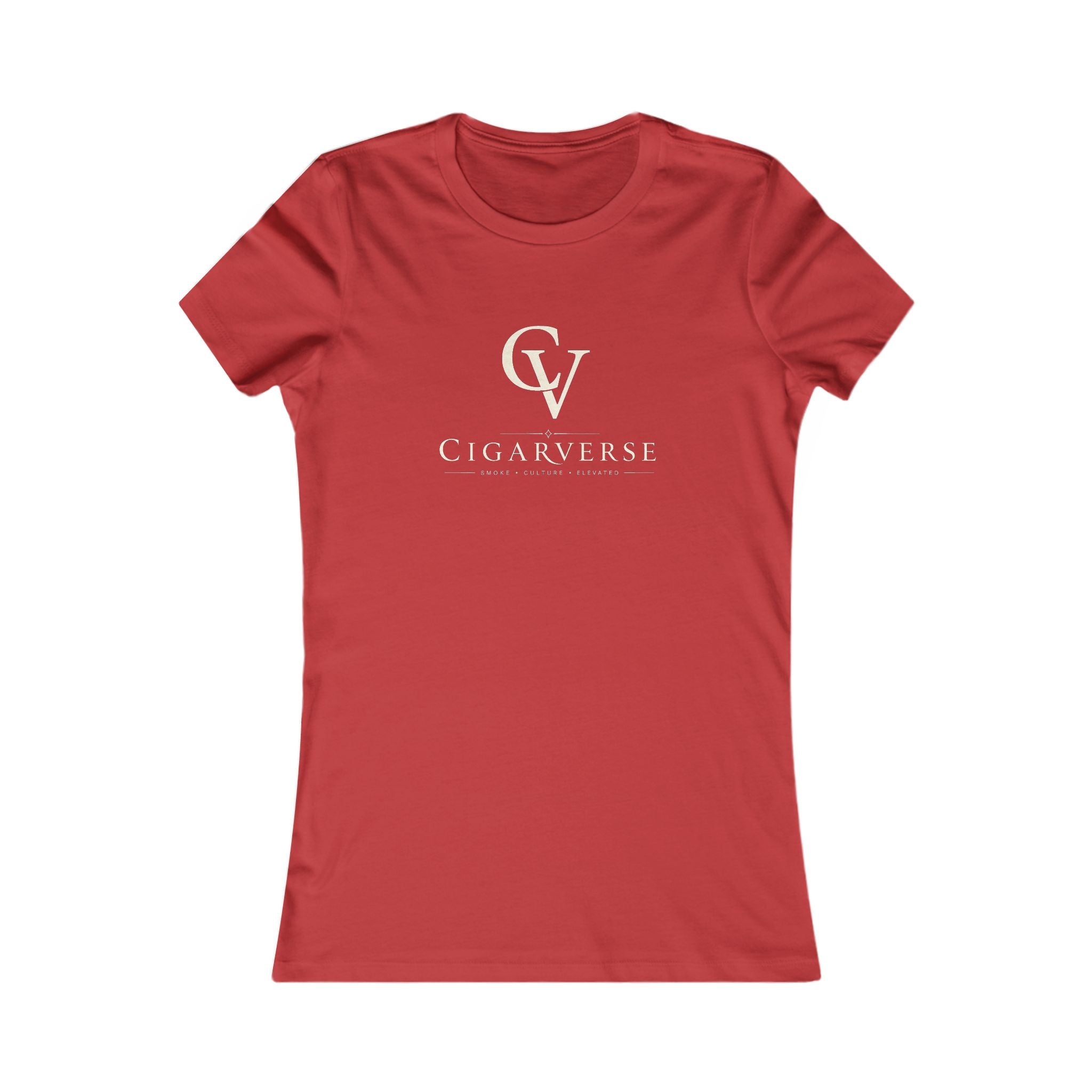 Cigarverse Women's Tee — Elegant Cream CV Logo