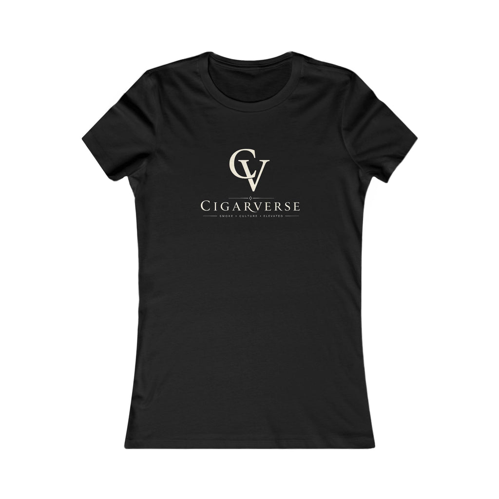 Cigarverse Women's Tee — Elegant Cream CV Logo