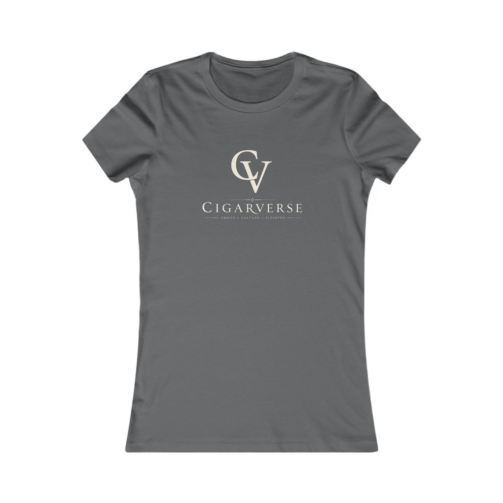 Cigarverse Women's Tee — Elegant Cream CV Logo