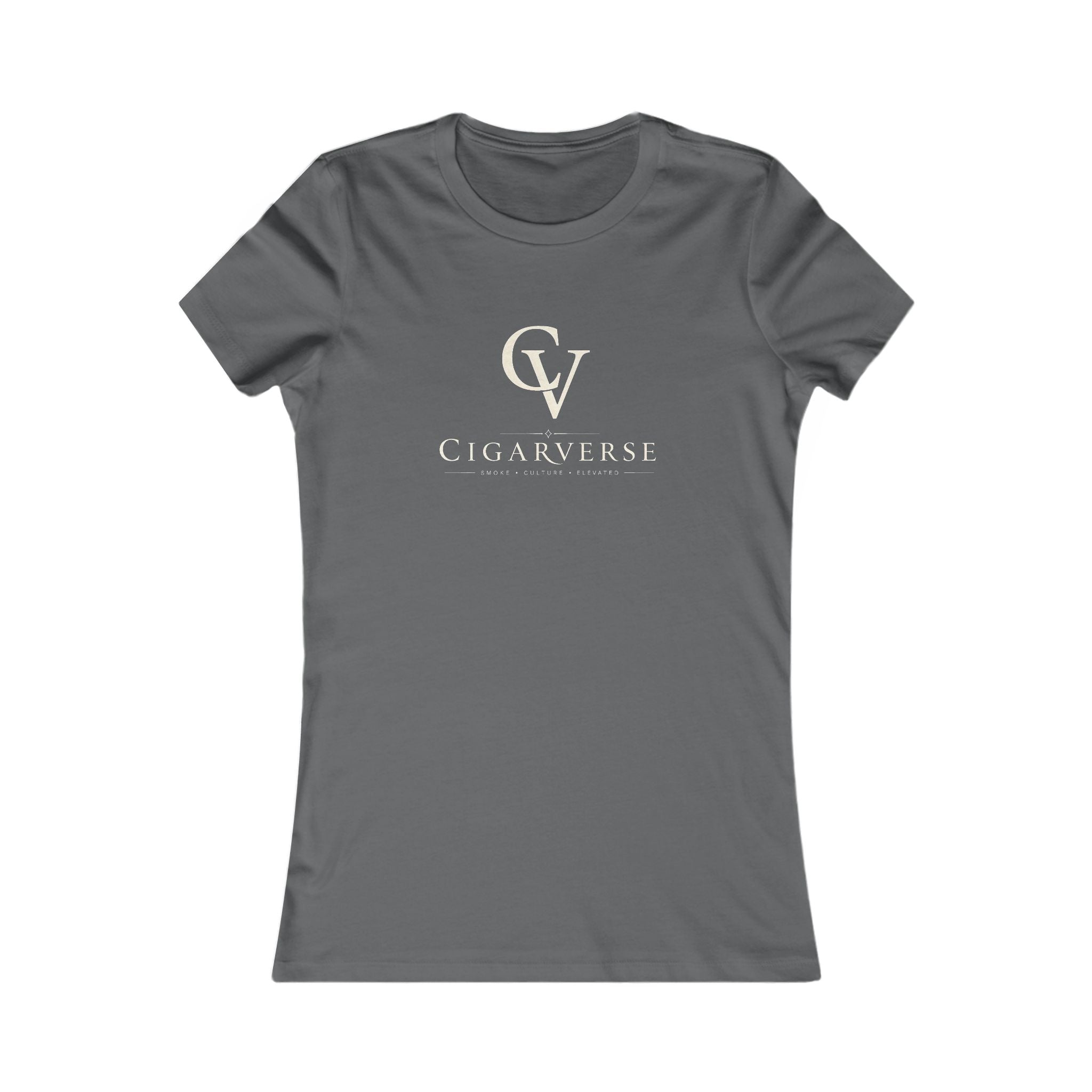 Cigarverse Women's Tee — Elegant Cream CV Logo