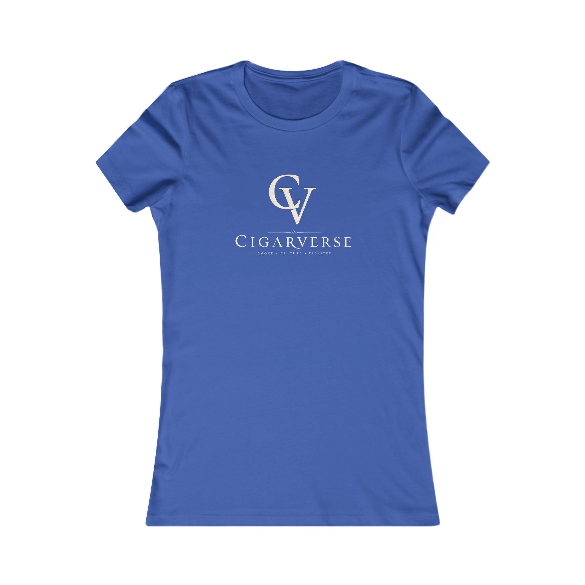 Cigarverse Women's Tee — Elegant Cream CV Logo