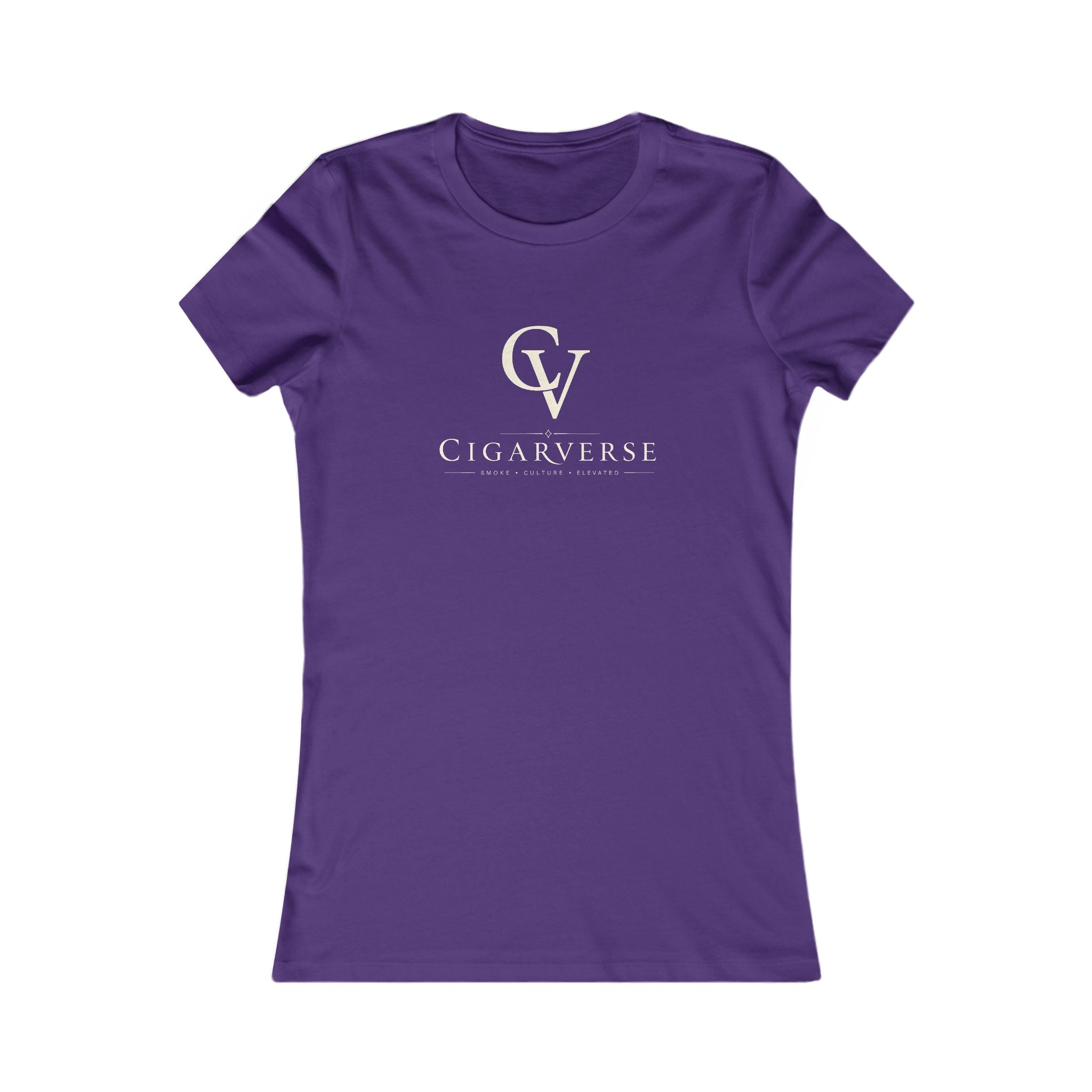 Cigarverse Women's Tee — Elegant Cream CV Logo
