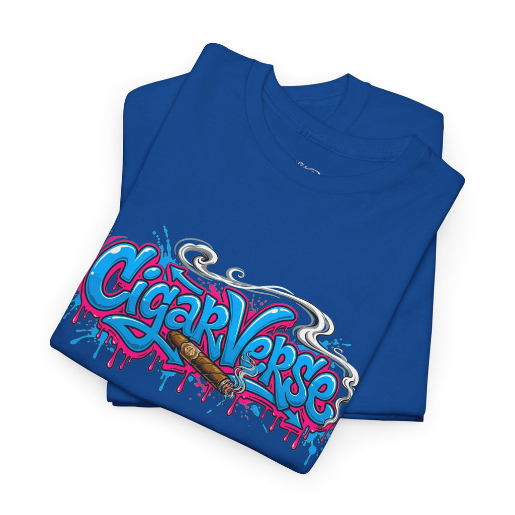 CigarVerse Graffiti Logo Tee — Retro Streetwear Logo T-Shirt