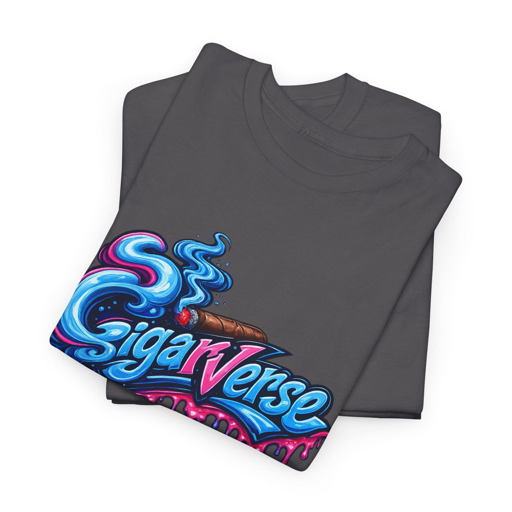 Cigarverse Drip Logo Tee — Retro Vaporwave Graphic T-Shirt