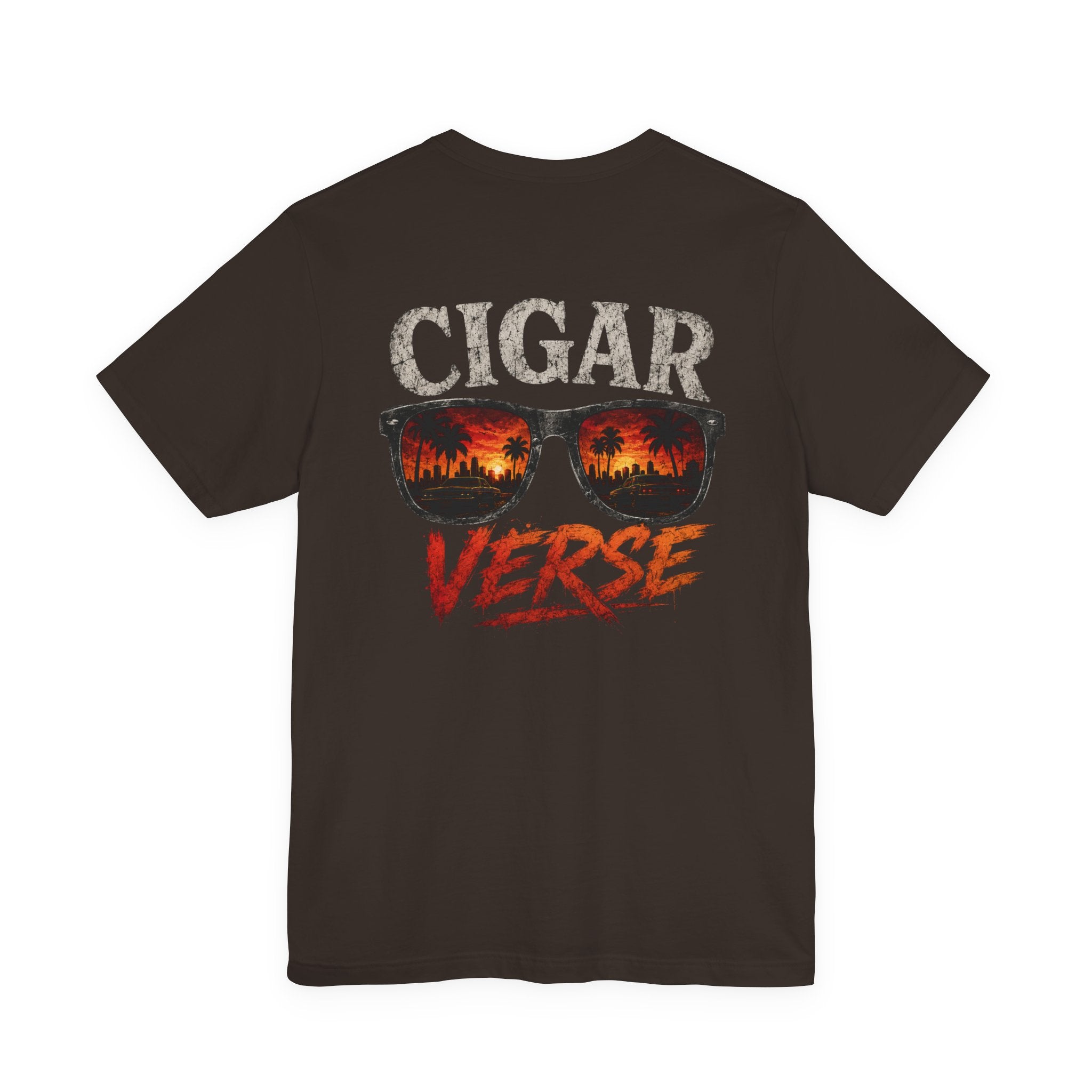 Cigar Verse Tee — Retro Sunglasses Sunset Cigar Lover T‑Shirt
