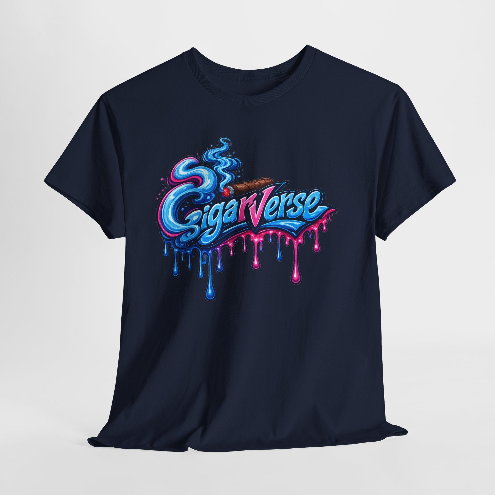 Unisex Graphic Tee — Colorful "CigarVerse" Drip Logo T-Shirt