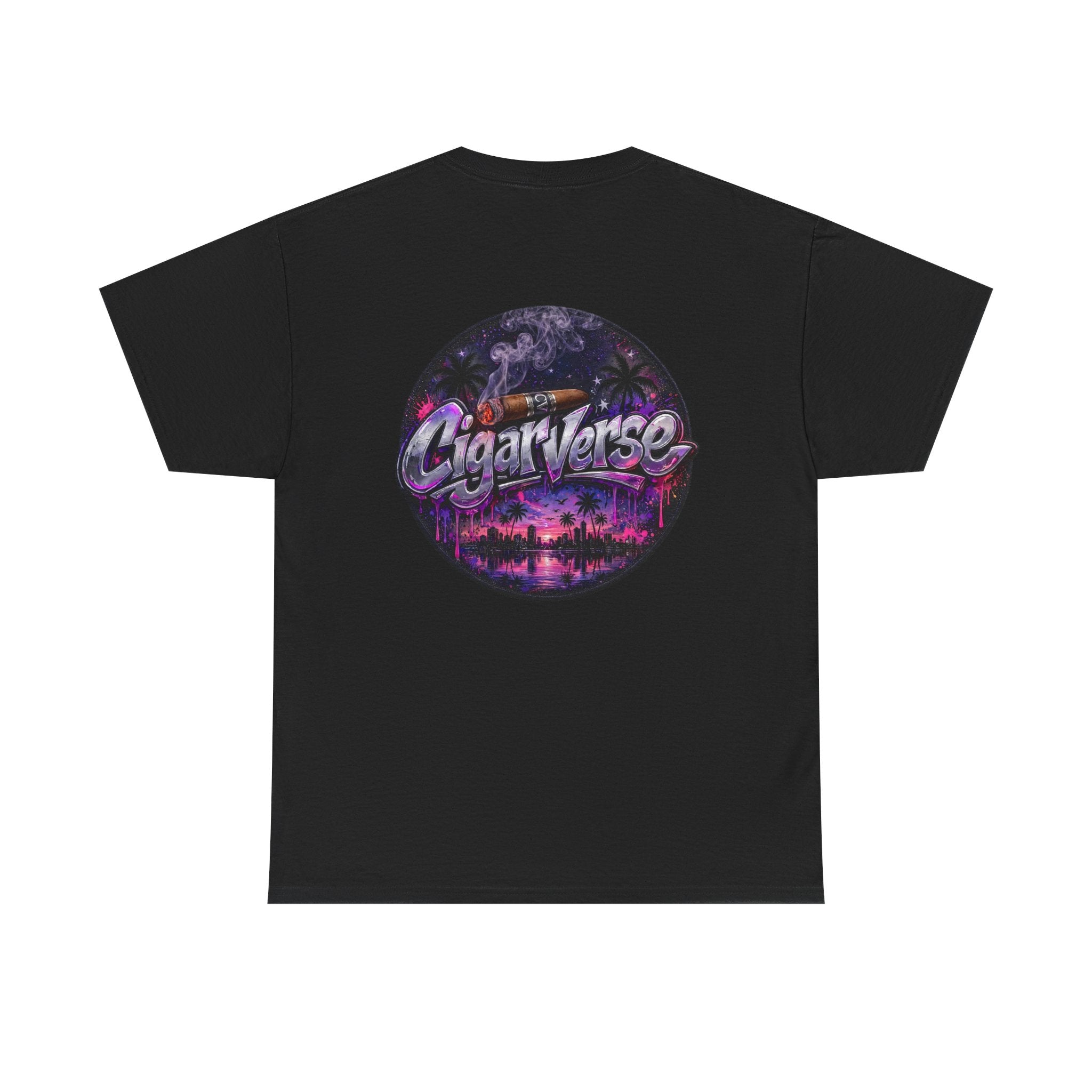 CigarVerse Retro Palm Sunset Tee