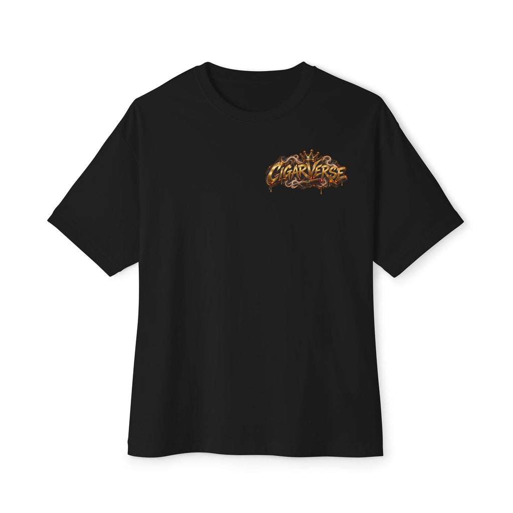 PREMIUM CIGARVERSE Logo Tee — Black Boxy Graphic T‑Shirt