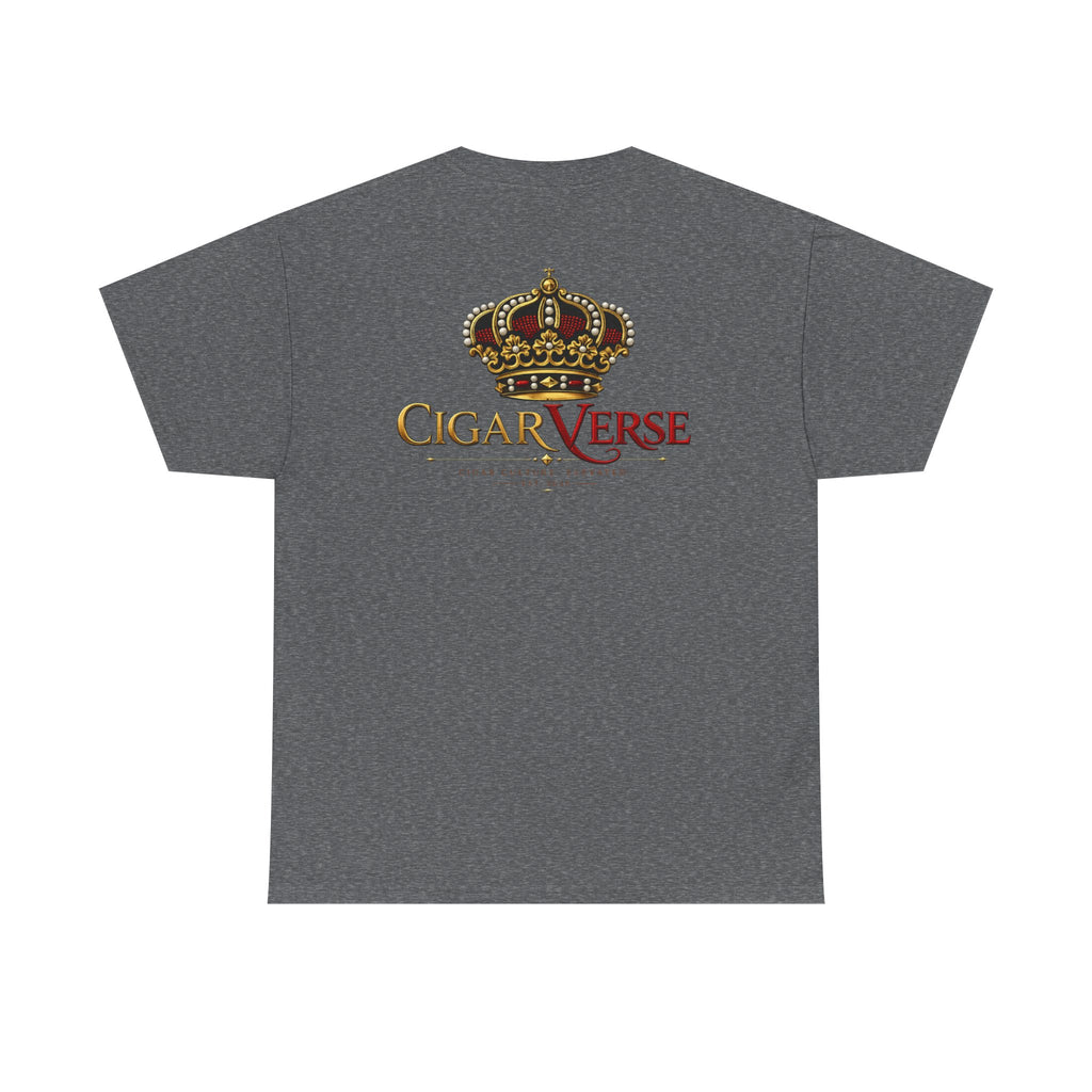 CigarVerse Crown T‑Shirt — Gold Crown Logo Tee for Cigar Lovers