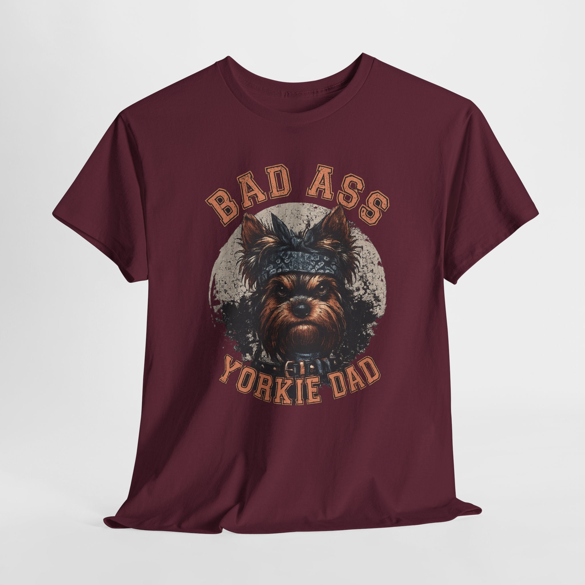 Bad Ass Yorkie Dad T-Shirt — Funny Yorkie Owner Tee