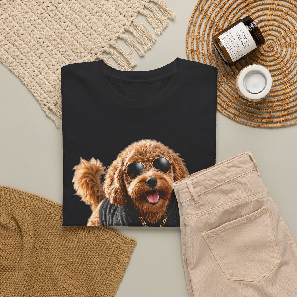 Cute Doodle Dog Photo T-Shirt — Playful Puppy Portrait Tee