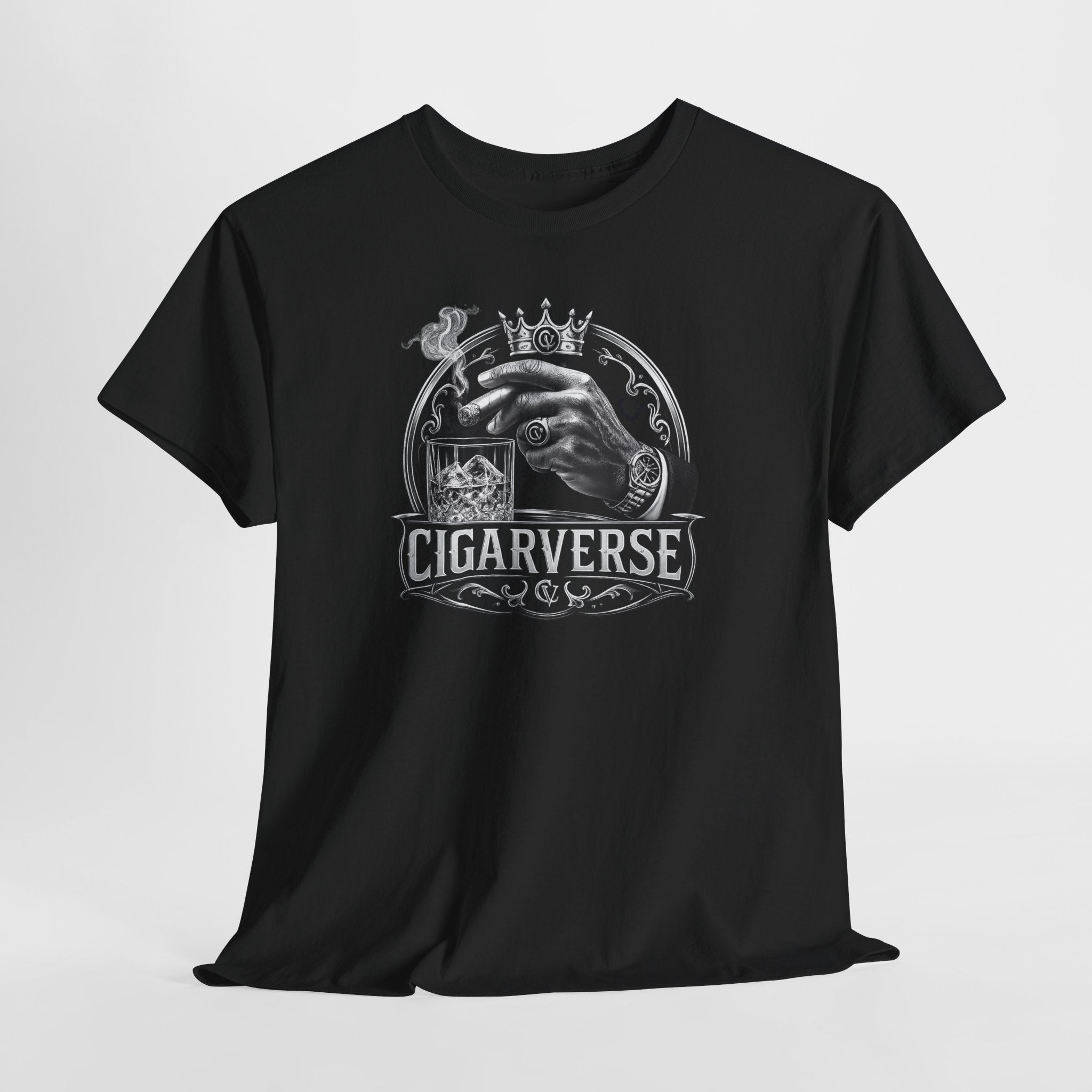 Cigarverse Unisex Graphic Tee — Vintage Hand & Cigar Logo T-Shirt