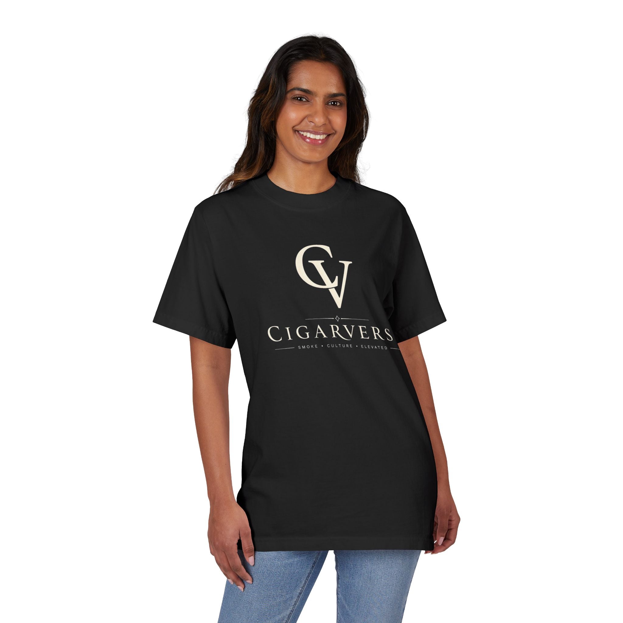 Premium Heavyweight “Cream Logo” Cigarverse T-Shirt