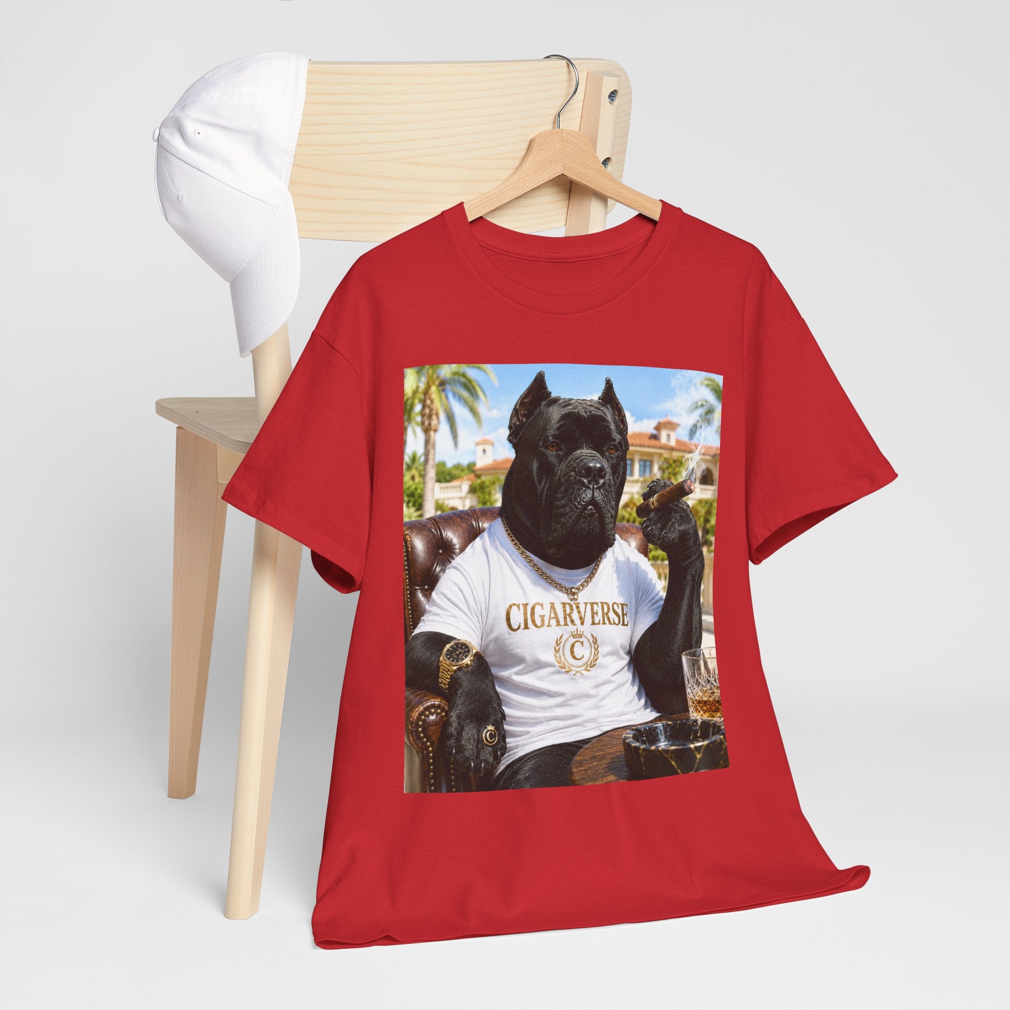Cigarverse Graphic Tee — Vintage Smoker Dog Artwork
