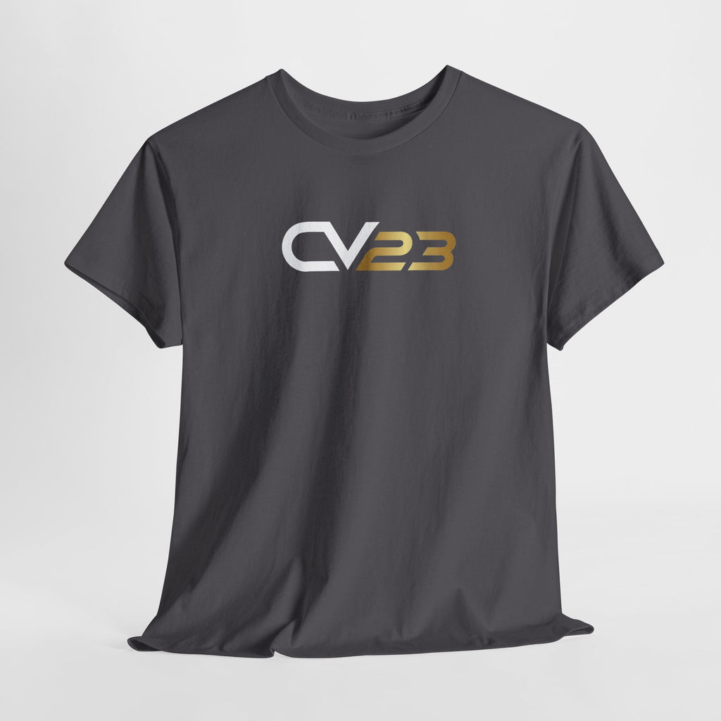 CV23 Logo T-Shirt — Minimalist Black Graphic Tee