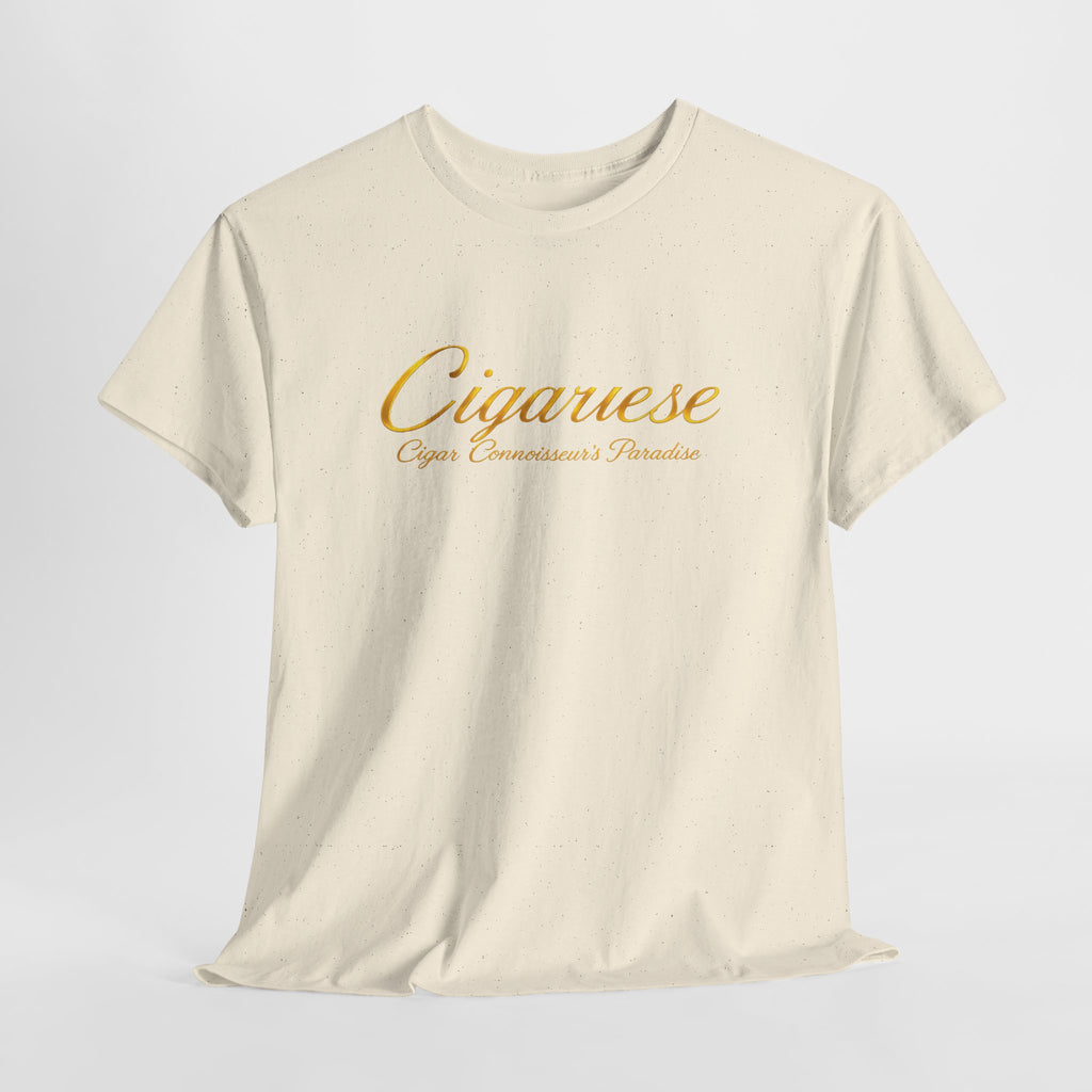 Cigarverse 'Cigar Connoisseurs Paradise’ Gold Logo T-Shirt