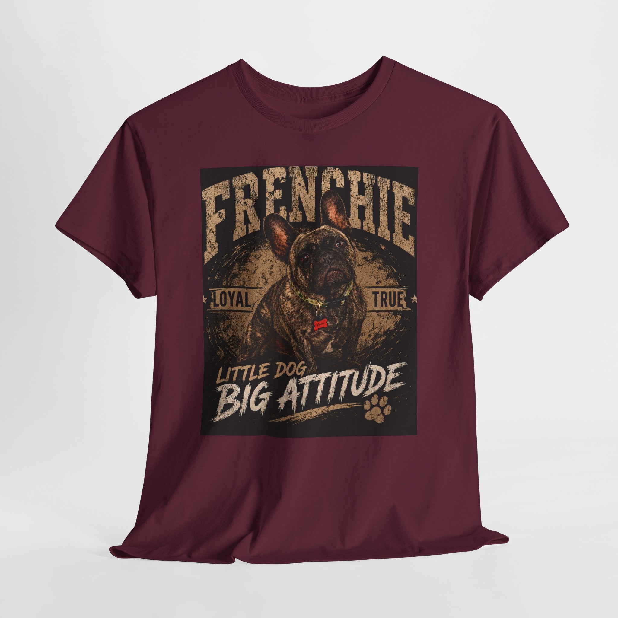 Frenchie Dog T-Shirt - “Little Dog Big Attitude” Retro Graphic Tee