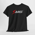Savage Graphic Tee — Bold Red & White Streetwear T-Shirt