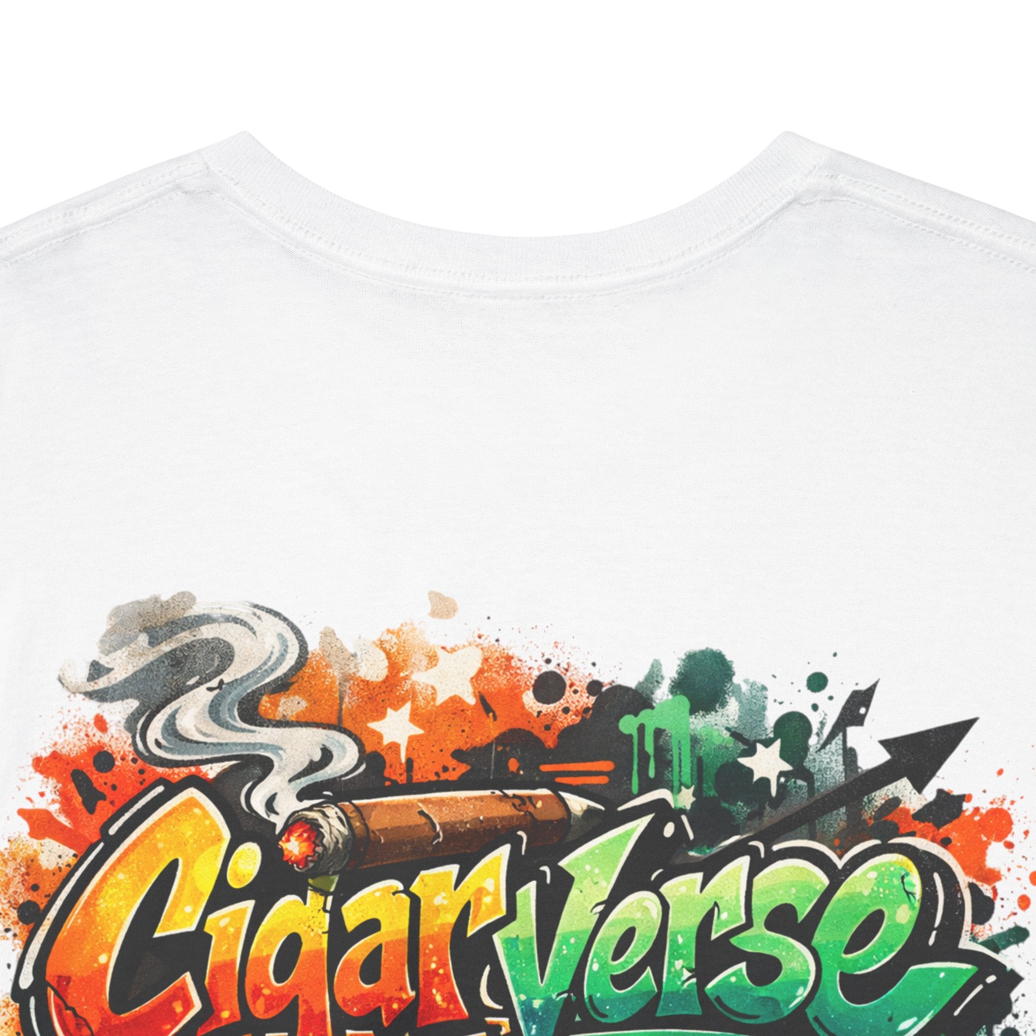 Graphic Tee — 'CigarVerse' Colorful Graffiti Logo T-Shirt