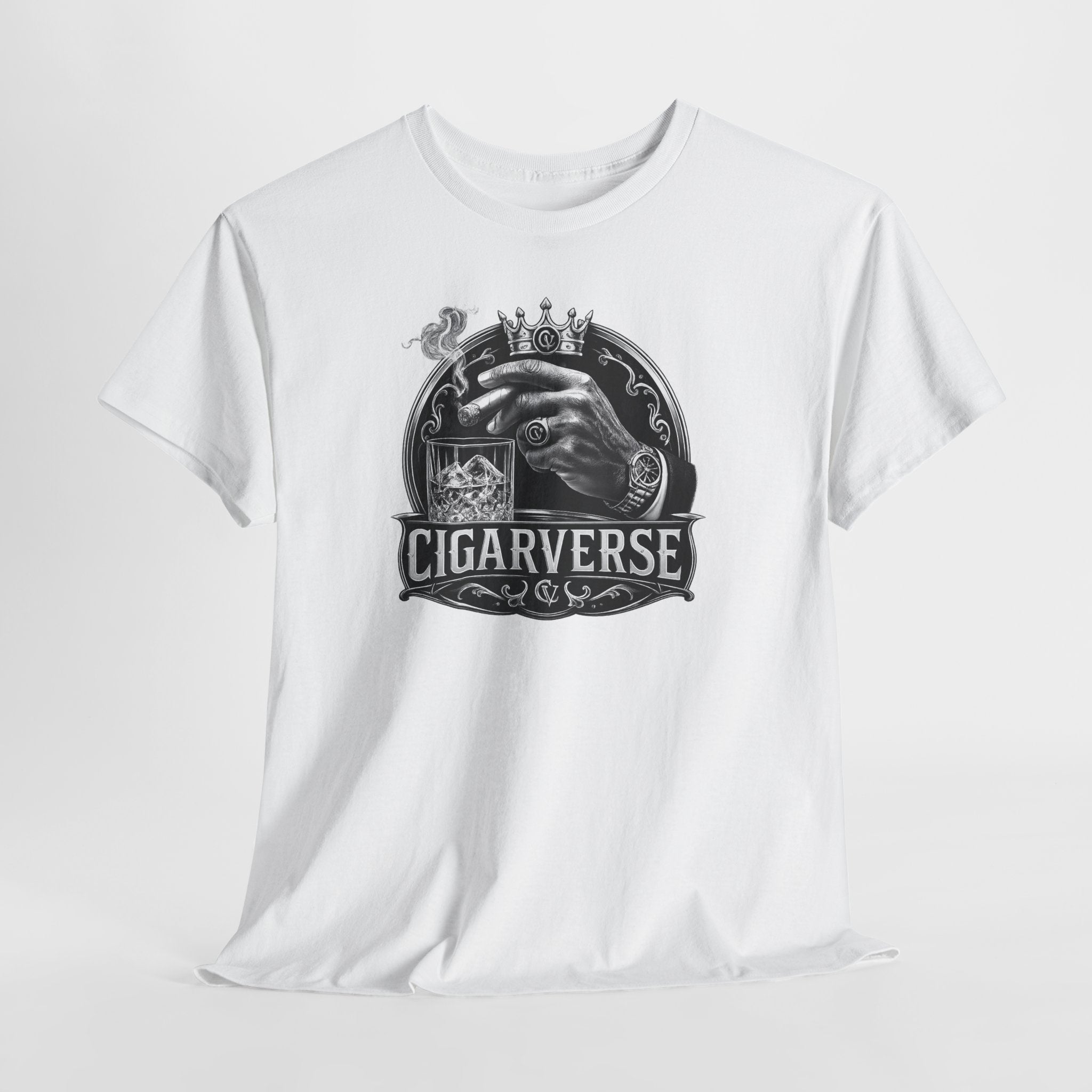 Cigarverse Unisex Graphic Tee — Vintage Hand & Cigar Logo T-Shirt
