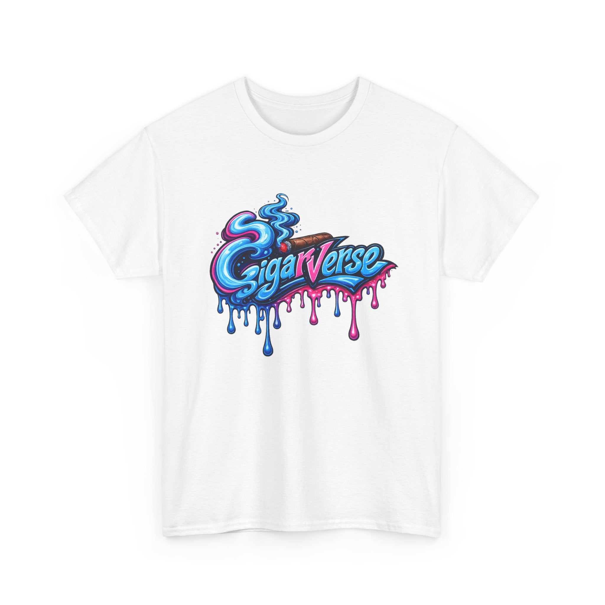 Cigarverse Drip Logo Tee — Retro Vaporwave Graphic T-Shirt