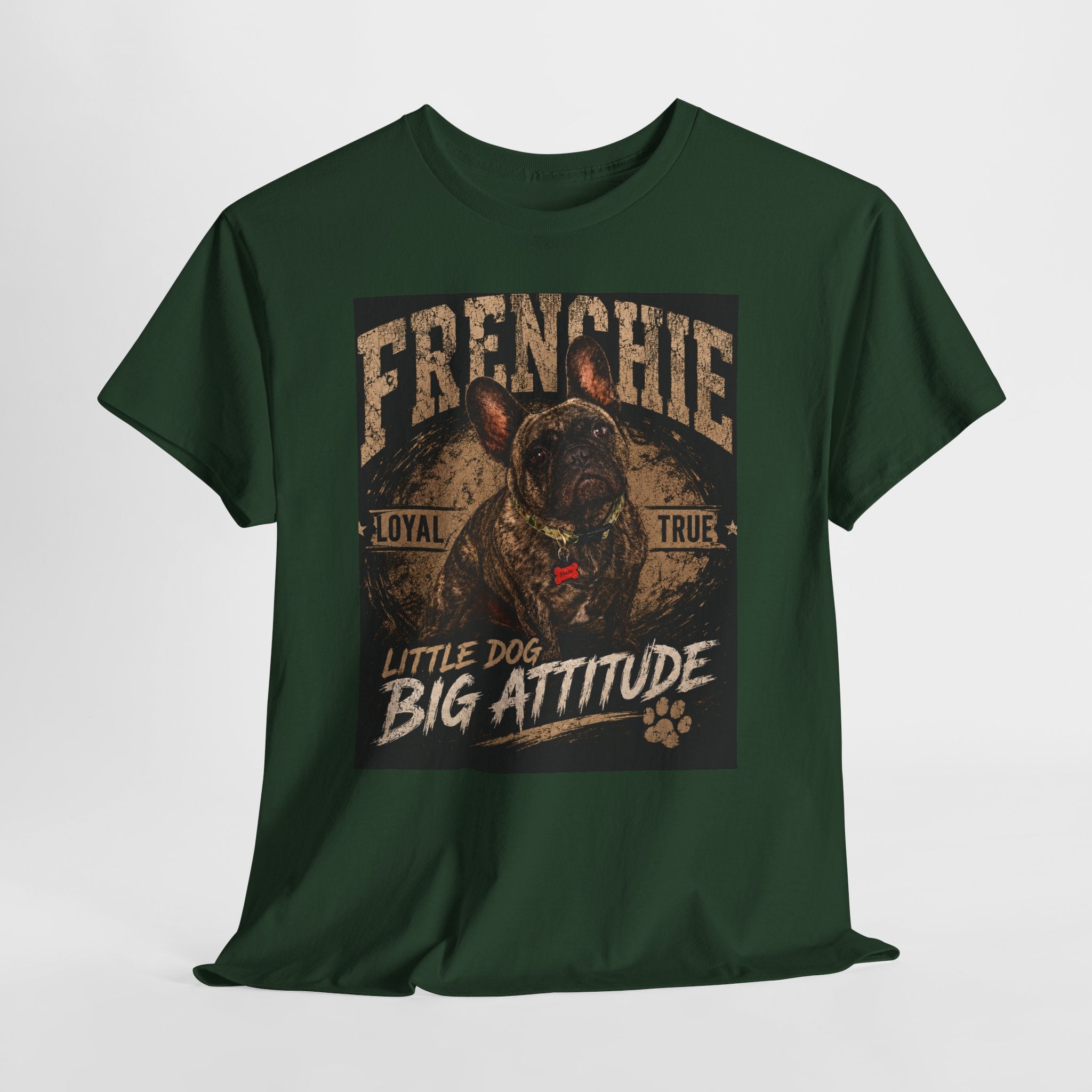 Frenchie Dog T-Shirt - “Little Dog Big Attitude” Retro Graphic Tee