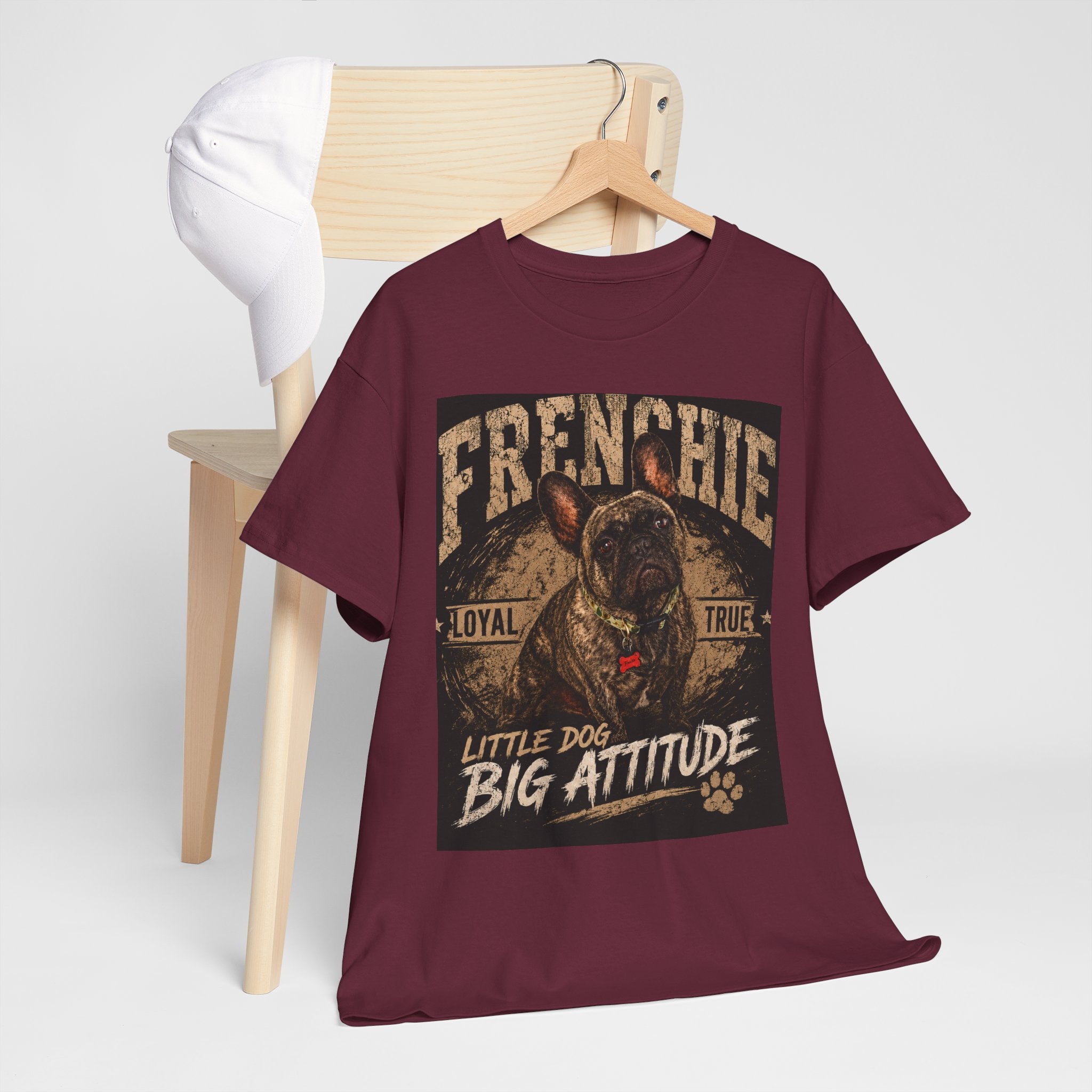 Frenchie Dog T-Shirt - “Little Dog Big Attitude” Retro Graphic Tee