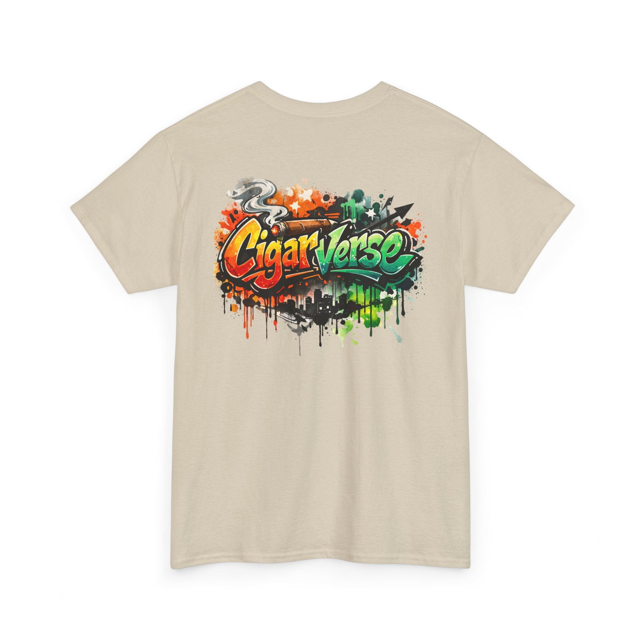 Graphic Tee — 'CigarVerse' Colorful Graffiti Logo T-Shirt