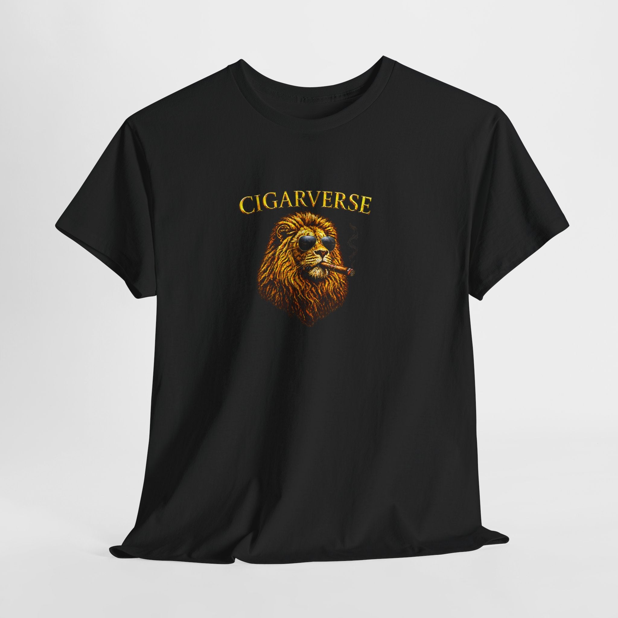 Cigarverse Unisex Lion T‑Shirt — Vintage Smoking Lion Graphic Tee