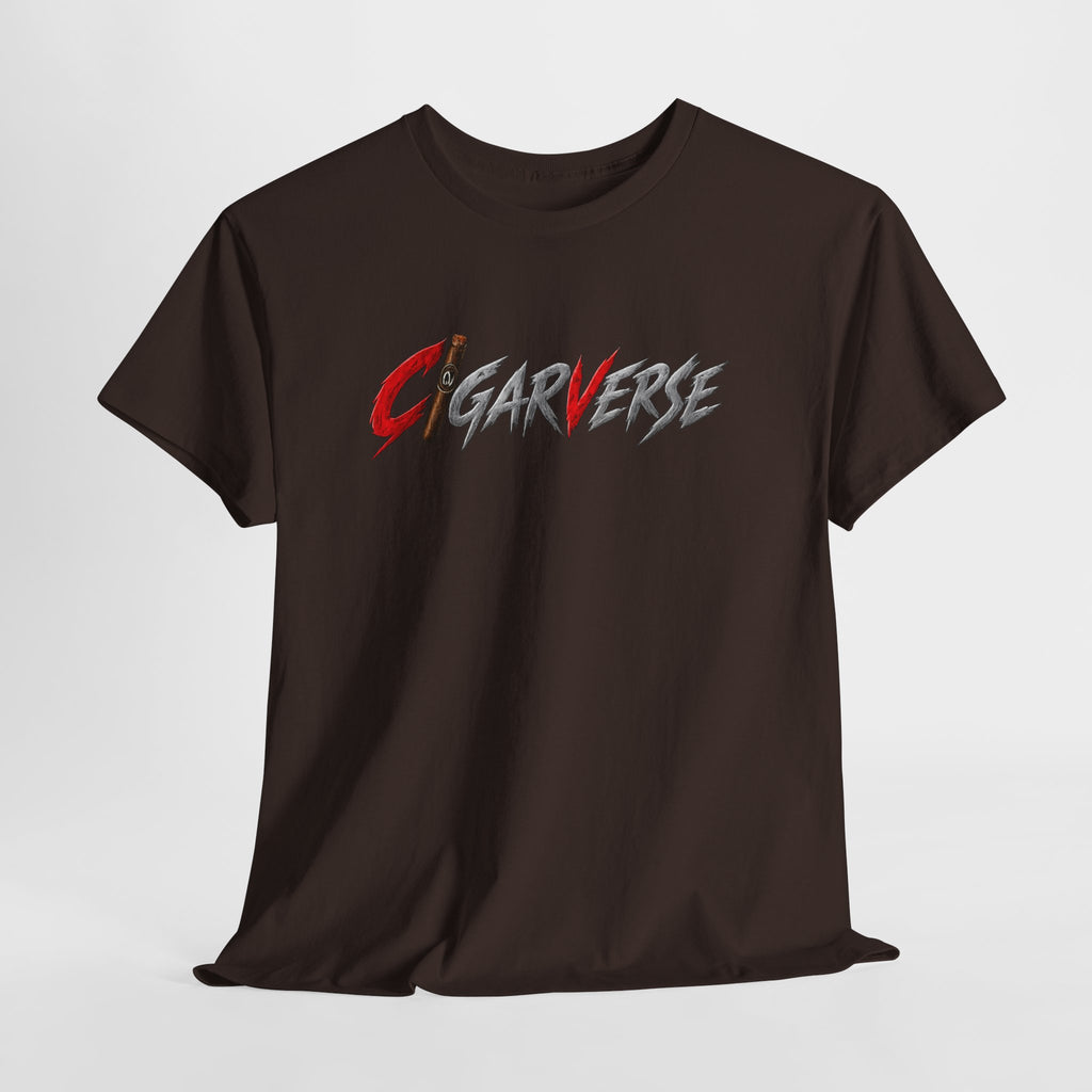 Cigarverse Graphic Tee — Bold Red & Gray Logo T-Shirt
