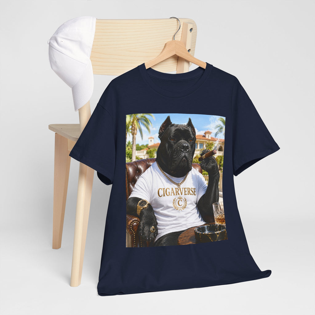 Cigarverse Graphic Tee — Vintage Smoker Dog Artwork