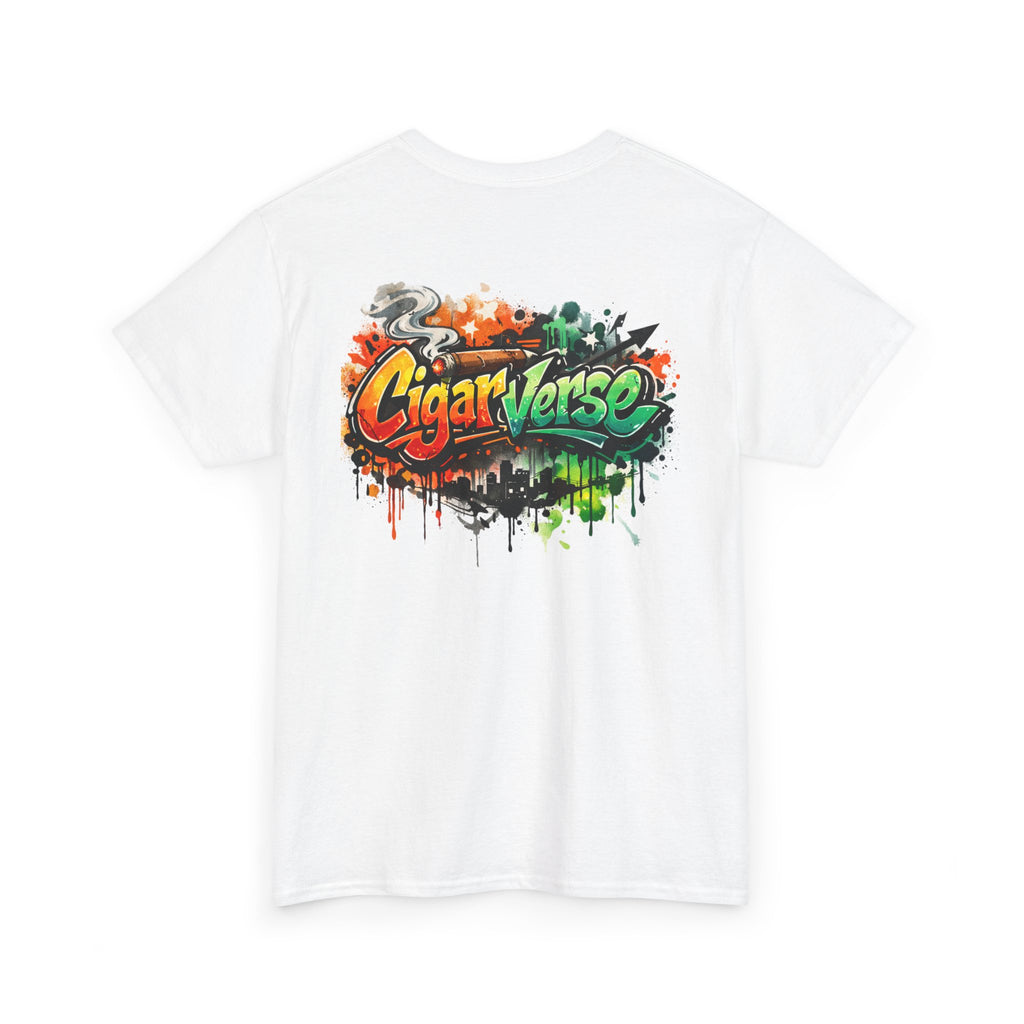 Graphic Tee — 'CigarVerse' Colorful Graffiti Logo T-Shirt