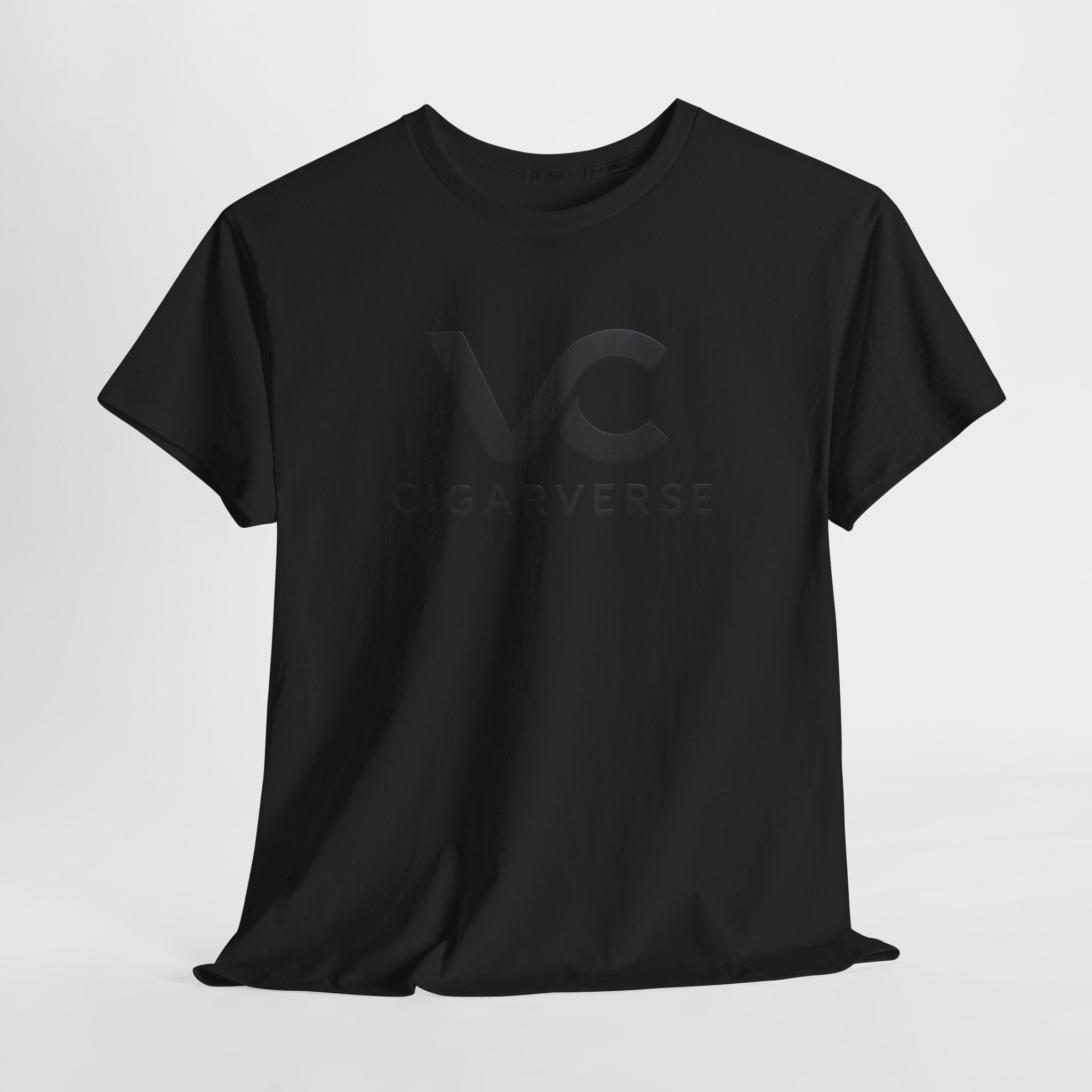 Unisex Black Logo CIGAVERSE Tee — Minimal Black Graphic T-Shirt