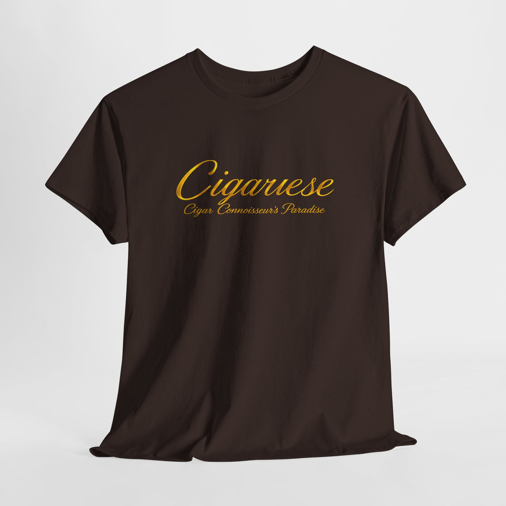 Cigarverse 'Cigar Connoisseurs Paradise’ Gold Logo T-Shirt