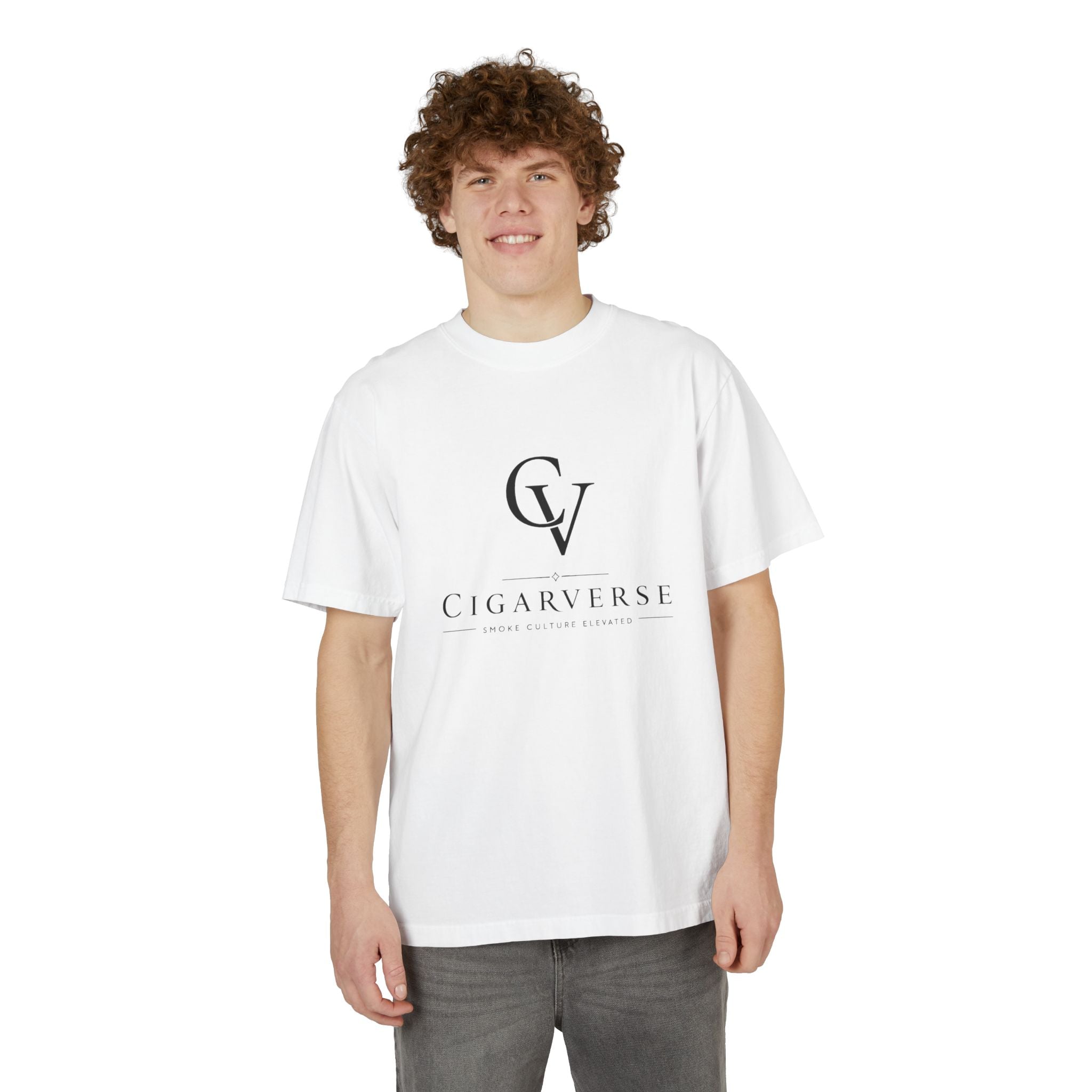 Premium Heavyweight CigarVerse Logo T-Shirt — Clean Minimalist Cigar Lifestyle Tee