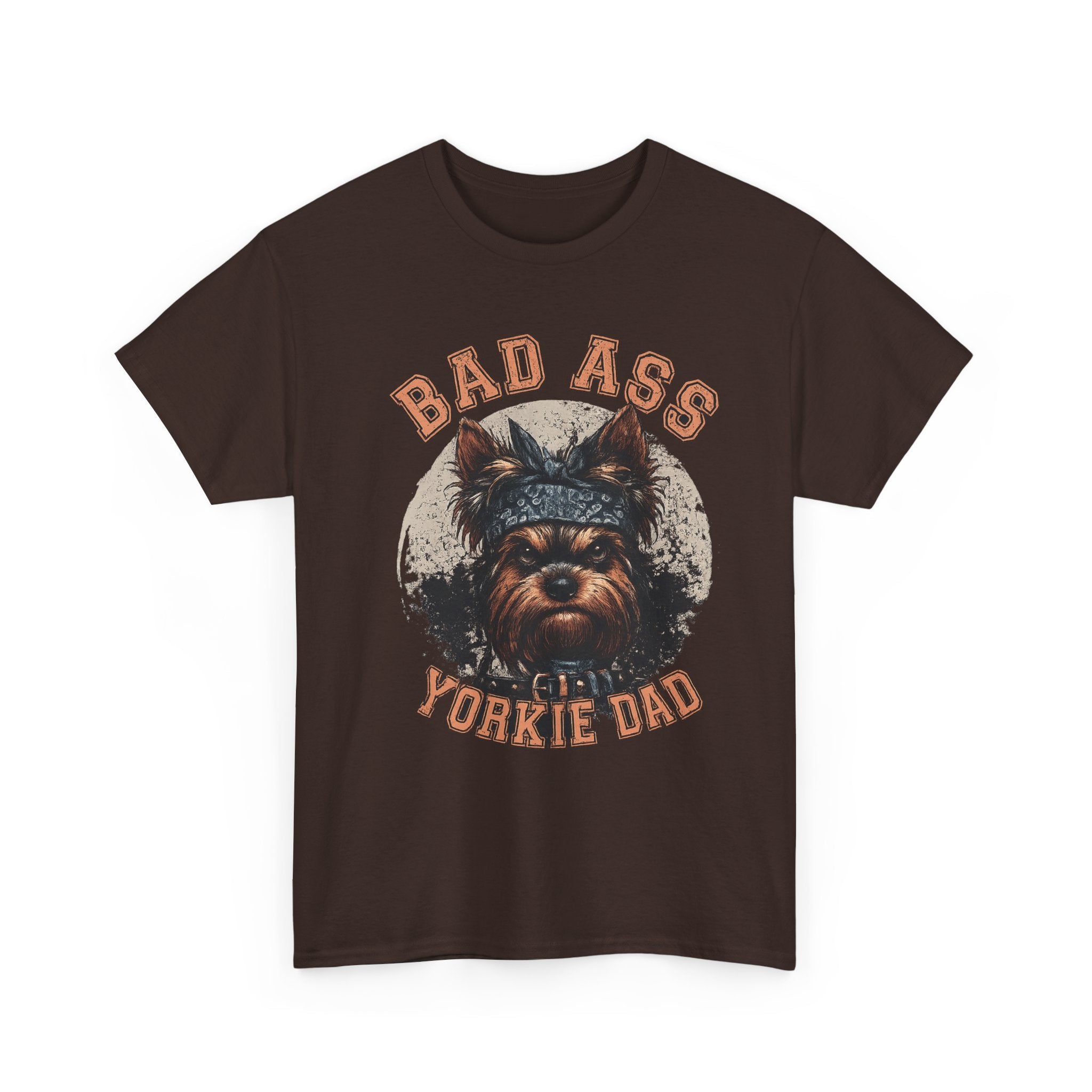 Bad Ass Yorkie Dad T-Shirt — Funny Yorkie Owner Tee