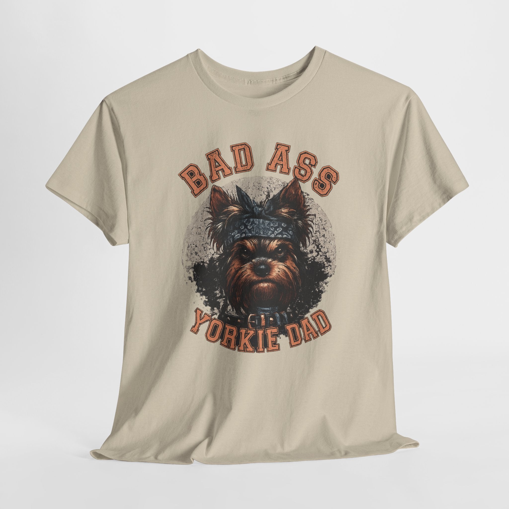 Bad Ass Yorkie Dad T-Shirt — Funny Yorkie Owner Tee