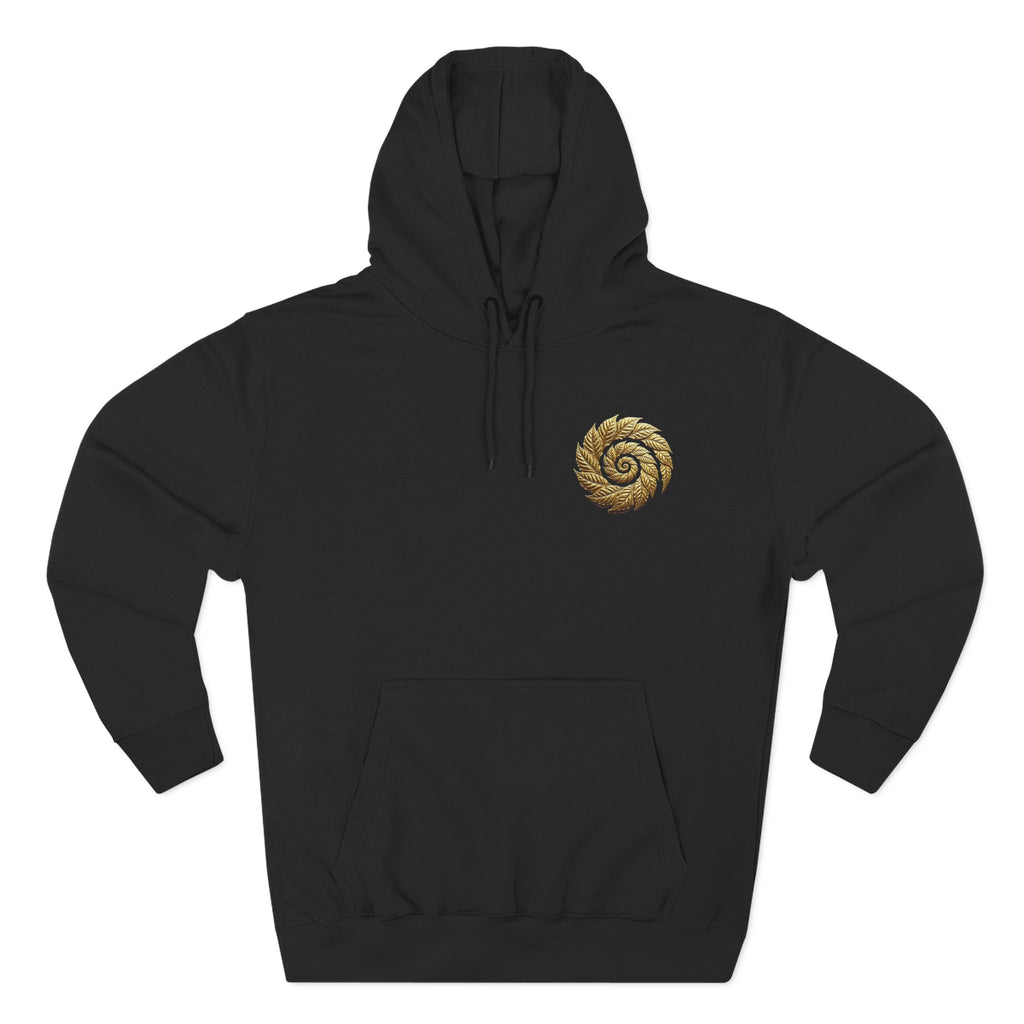 Spiral Tobacco Leaf Hoodie - Minimal Chest Logo