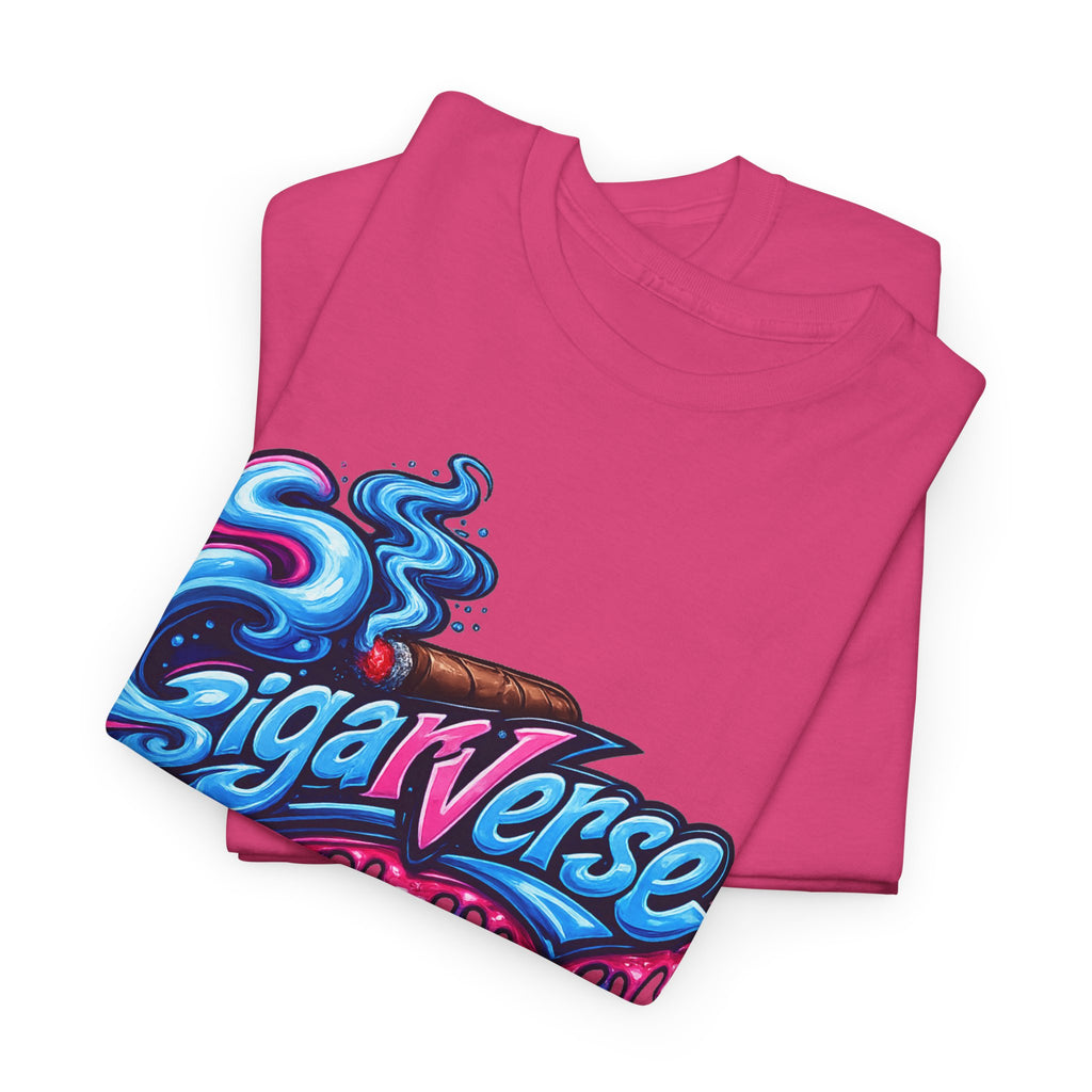 Unisex Graphic Tee — Colorful "CigarVerse" Drip Logo T-Shirt