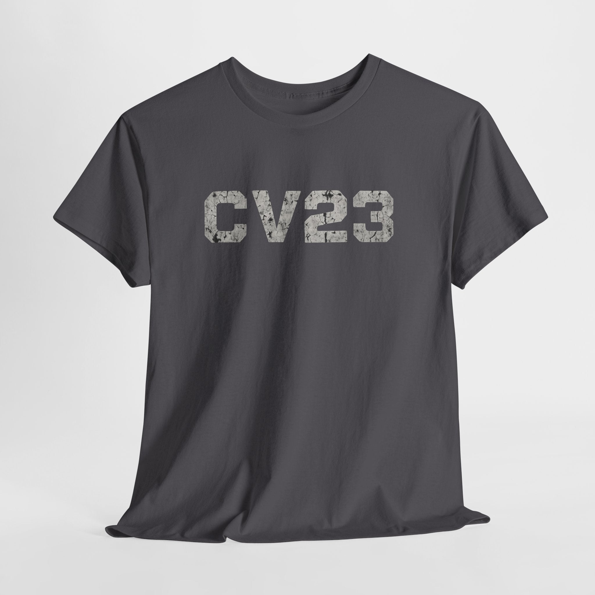 White CV23 Logo T-Shirt — Minimal Graphic Tee