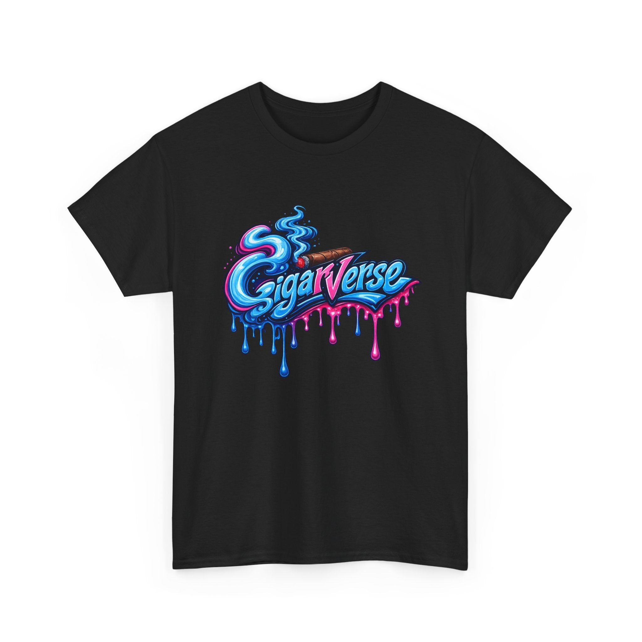 Cigarverse Drip Logo Tee — Retro Vaporwave Graphic T-Shirt