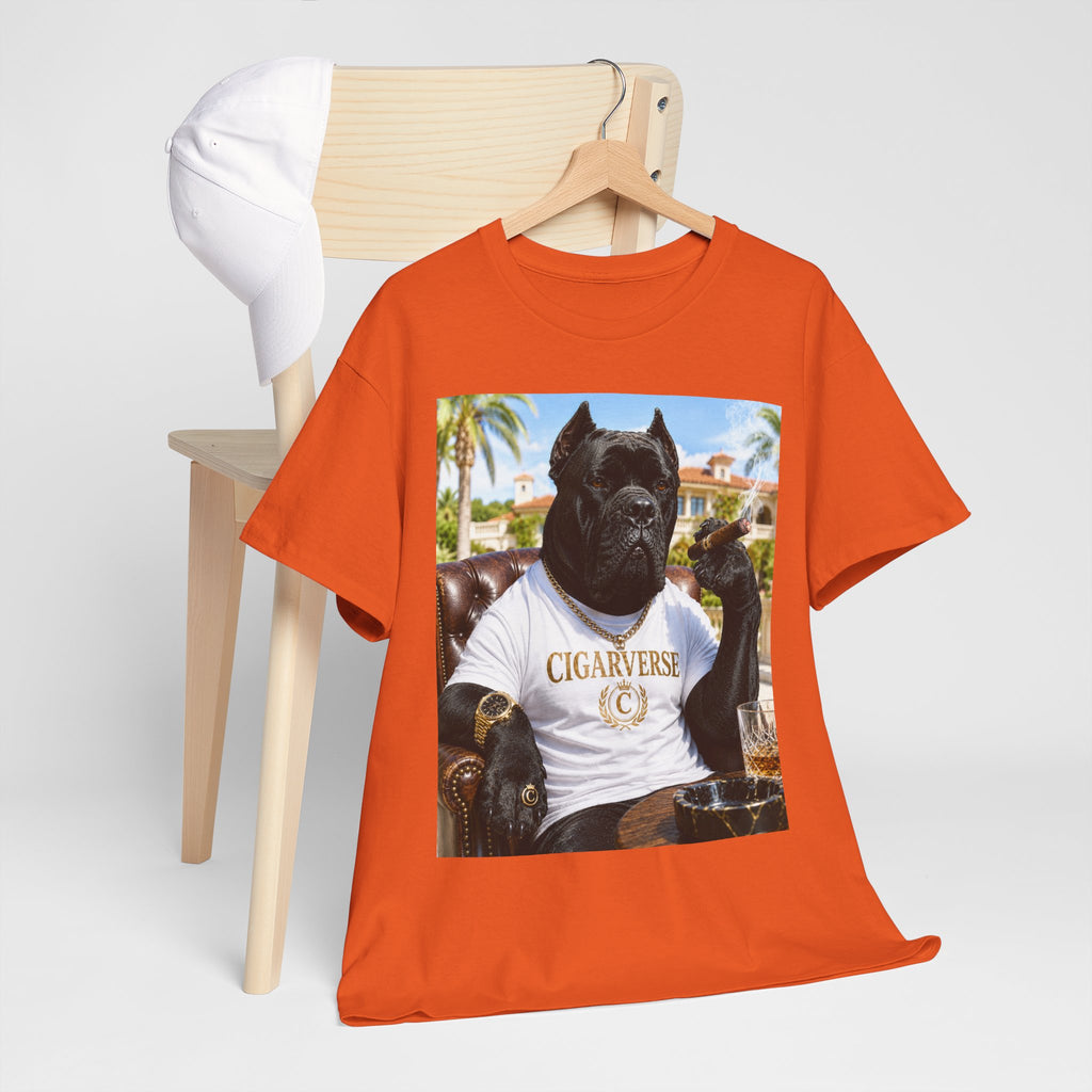 Cigarverse Graphic Tee — Vintage Smoker Dog Artwork
