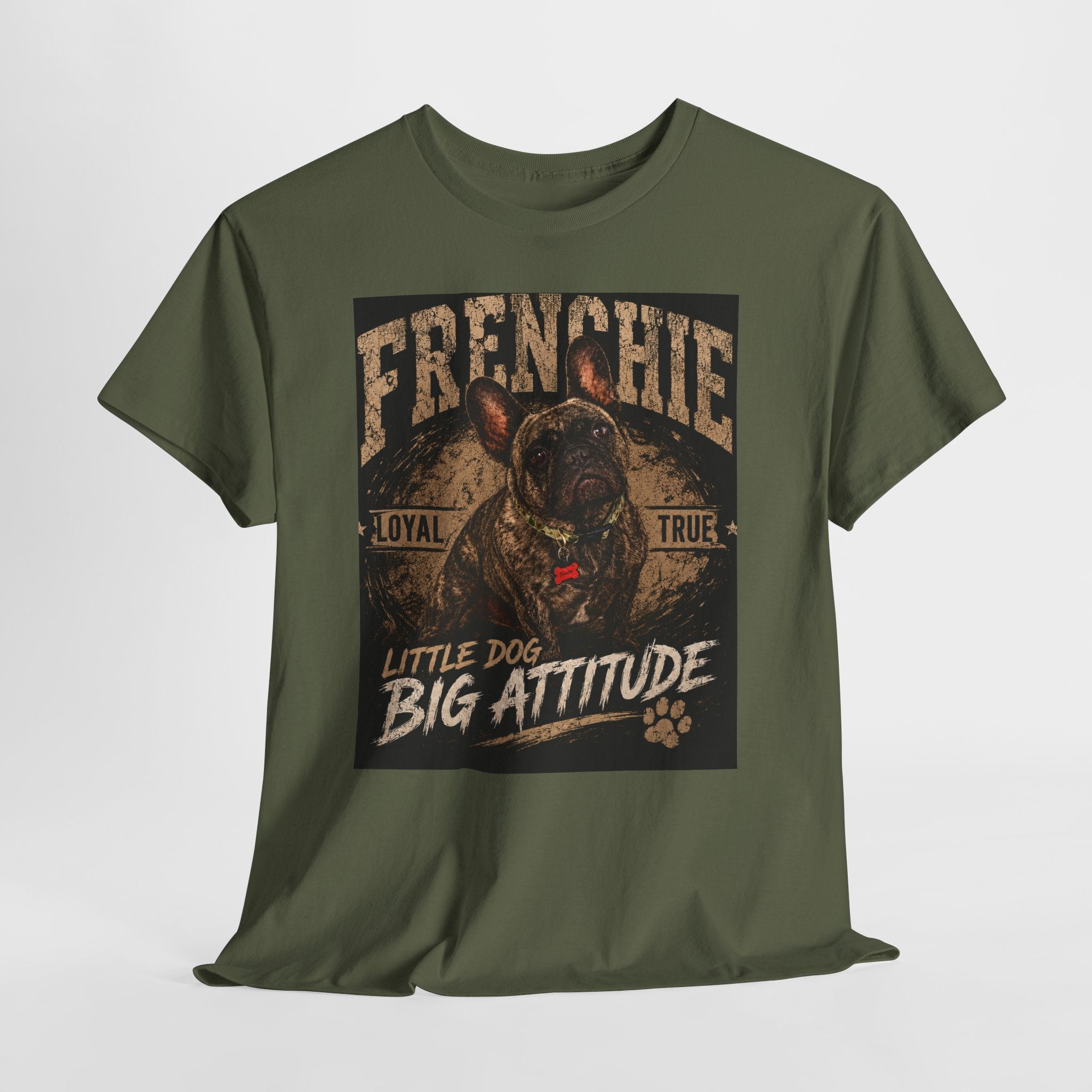 Frenchie Dog T-Shirt - “Little Dog Big Attitude” Retro Graphic Tee