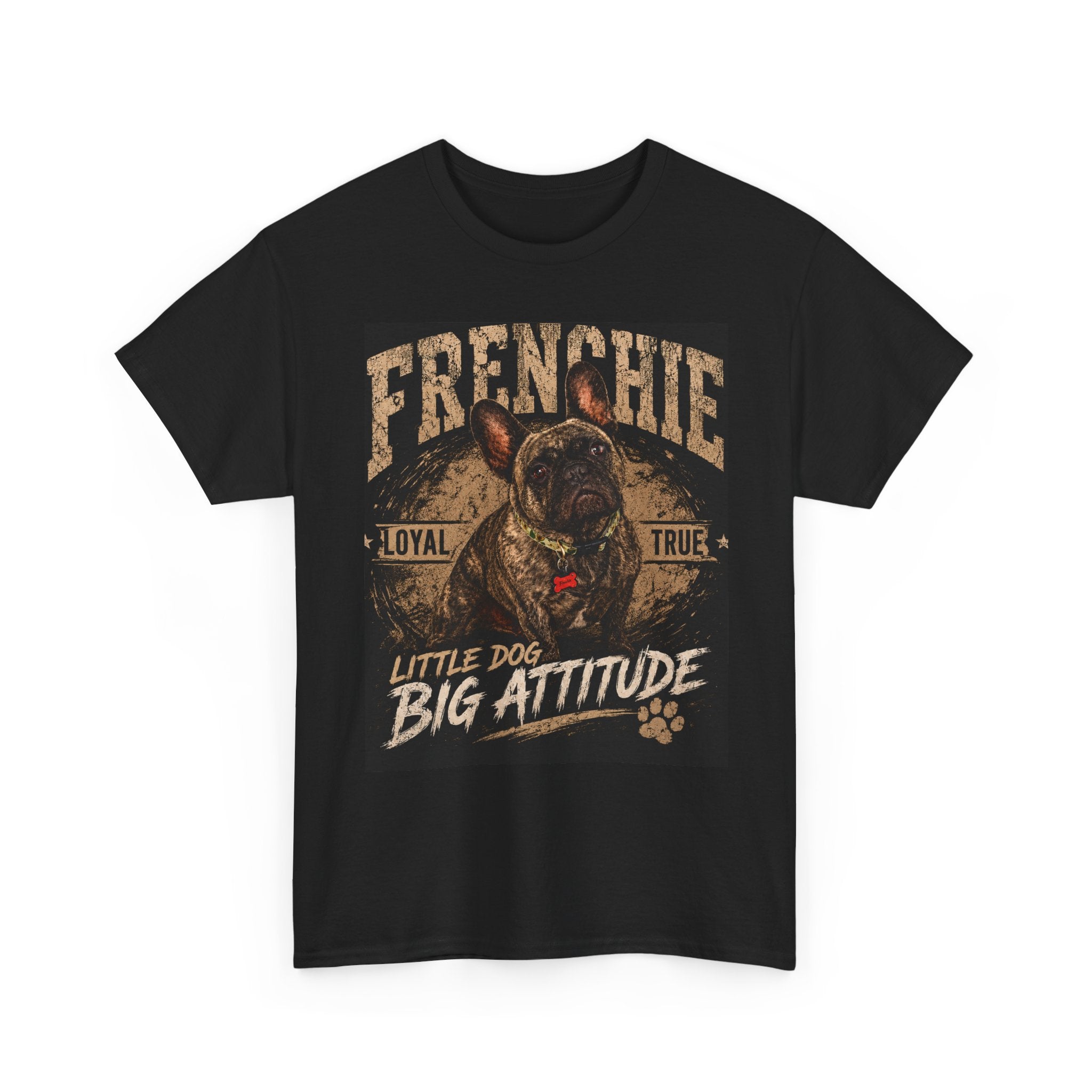 Frenchie Dog T-Shirt - “Little Dog Big Attitude” Retro Graphic Tee