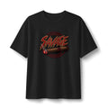 Savage Retro Graphic Tee — Heavyweight Vintage Black Shirt