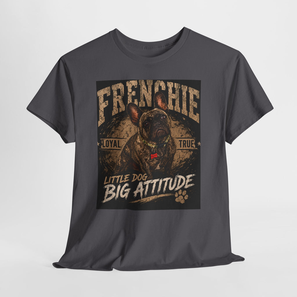 Frenchie Dog T-Shirt - “Little Dog Big Attitude” Retro Graphic Tee
