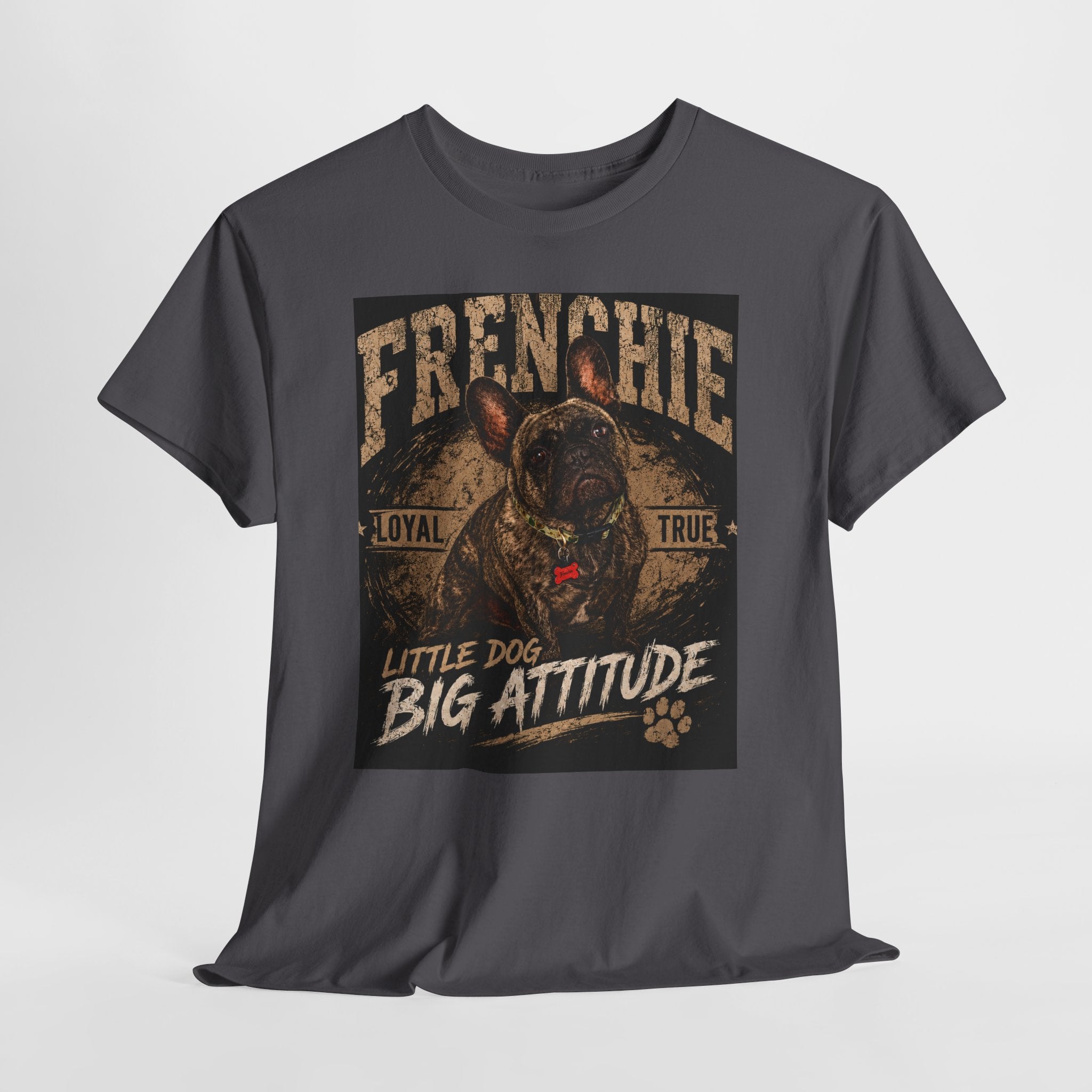 Frenchie Dog T-Shirt - “Little Dog Big Attitude” Retro Graphic Tee