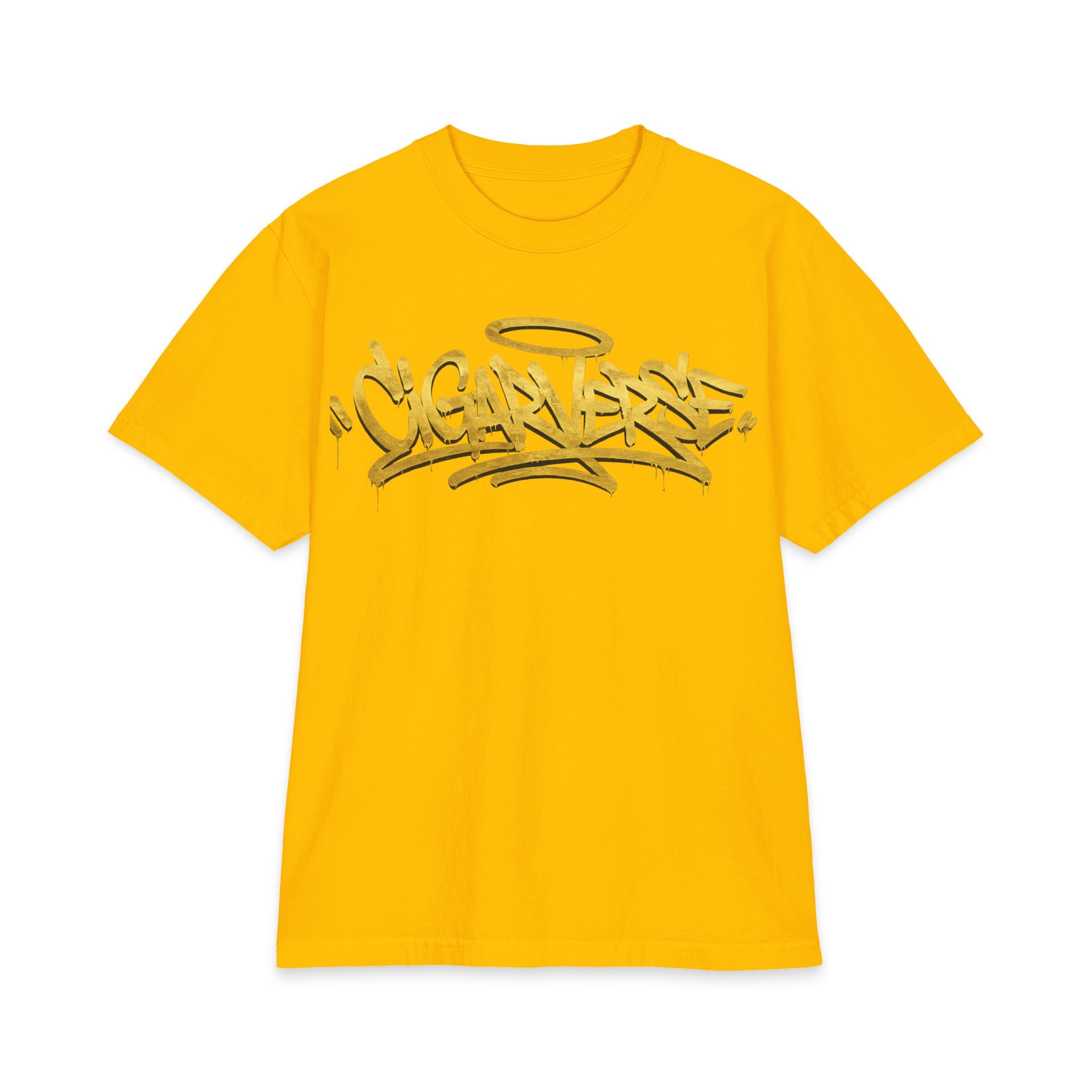 ULTRA PREMIUM HEAVYWEIGHT Graffiti Halo T-Shirt — 'CIGNVERSE' Street Art Graphic Tee