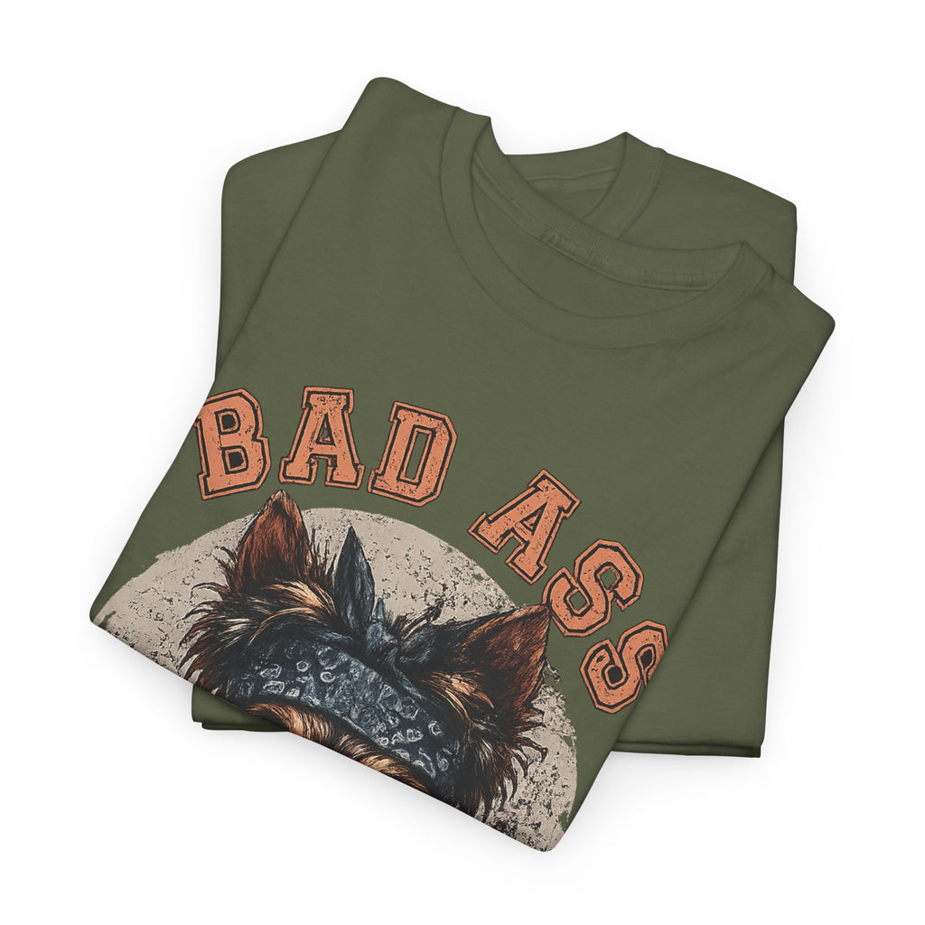 Bad Ass Yorkie Dad T-Shirt — Funny Yorkie Owner Tee