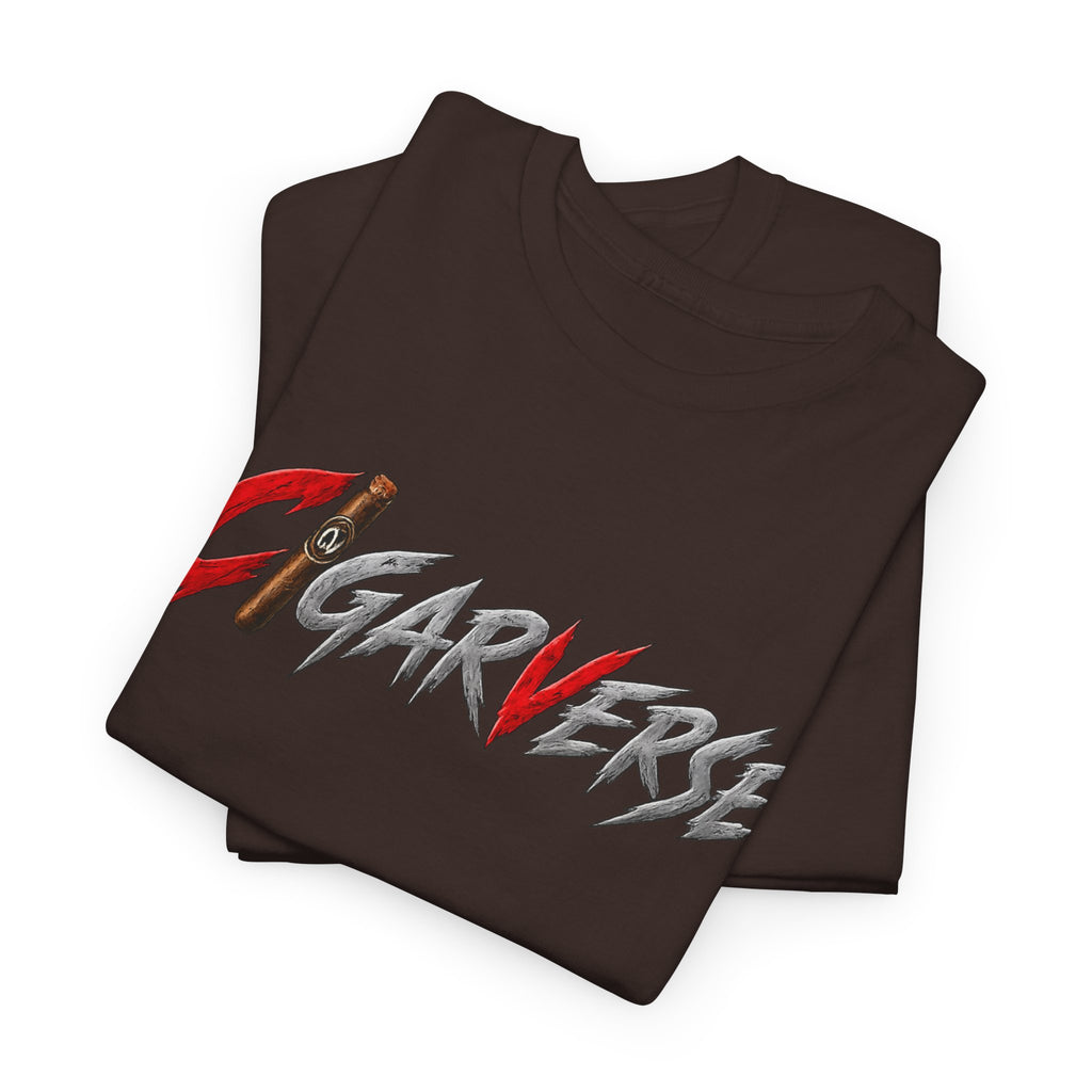 Cigarverse Graphic Tee — Bold Red & Gray Logo T-Shirt